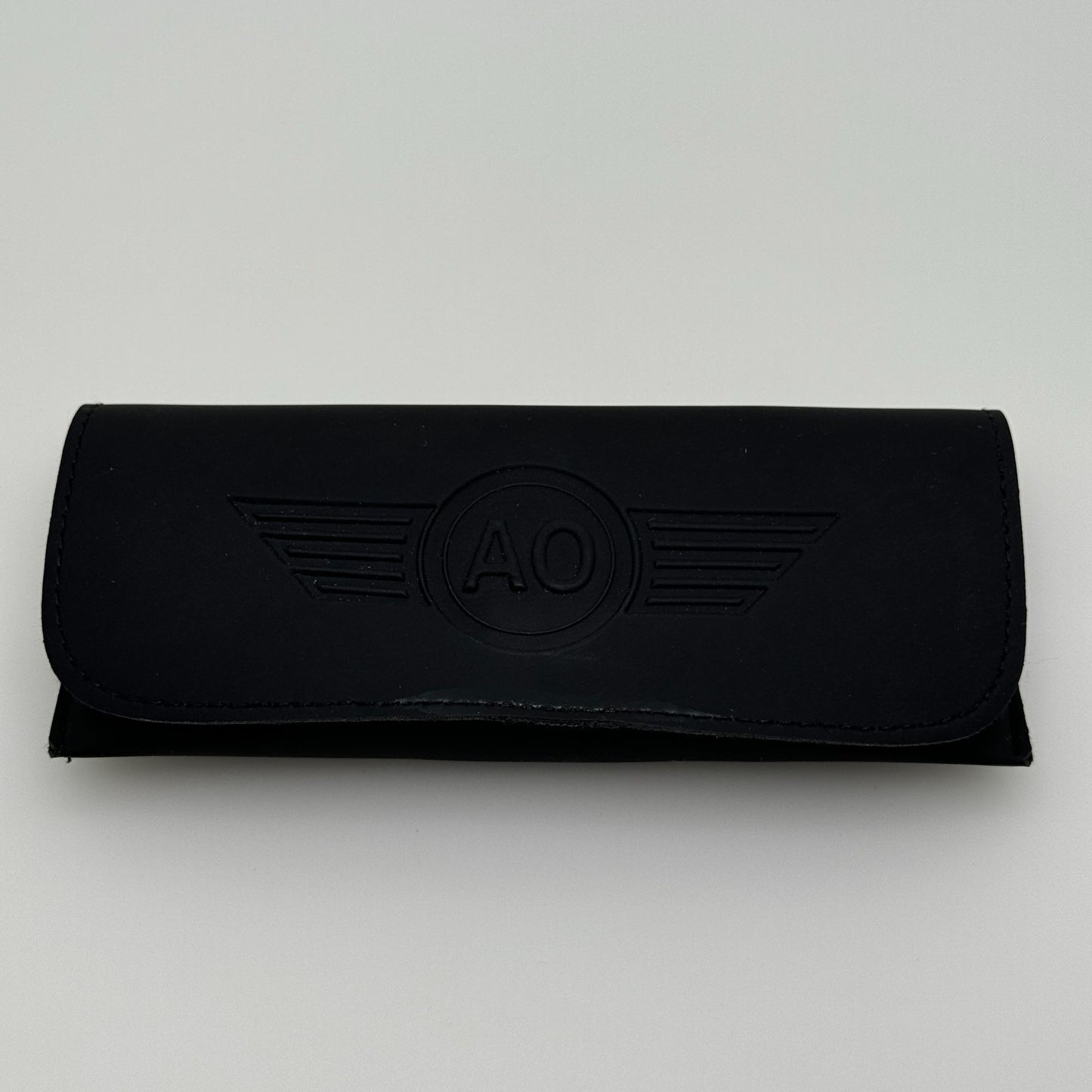 American Optical Sunglasses AO 6 1/2 Square Aviator Silver W/ Case