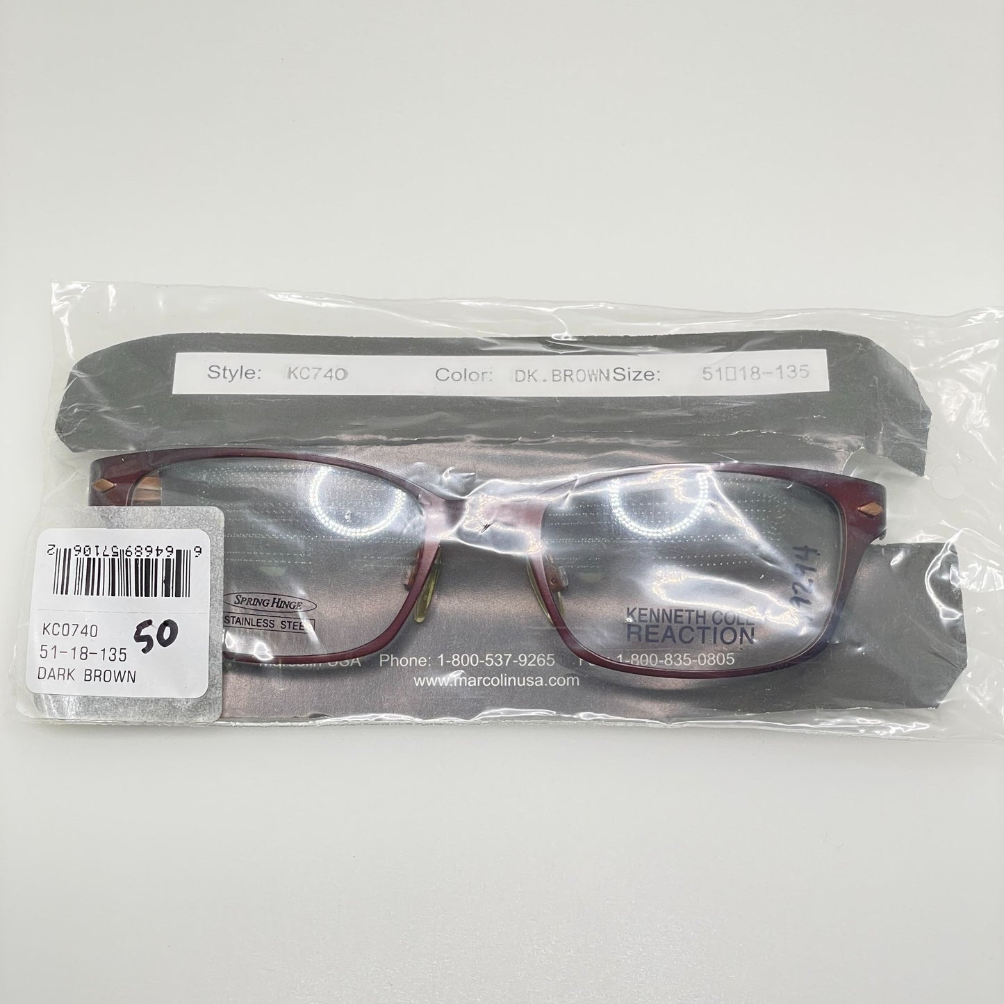 Kenneth Cole Eyeglasses Eye Glasses Frames KC740 050 51-18-135