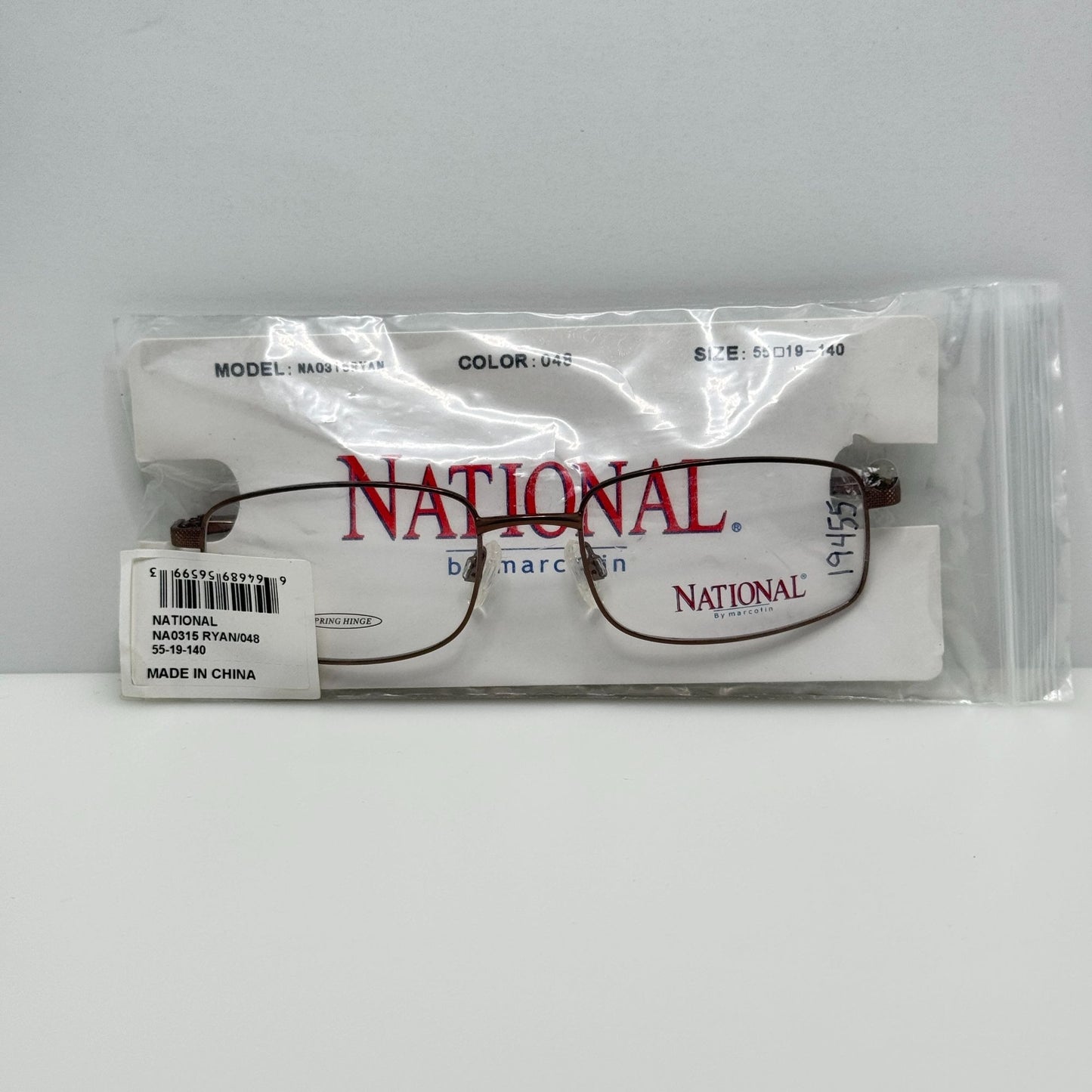 National Eyeglasses Eye Glasses Frames NA0315 048 Ryan 55-19-140 Marcolin