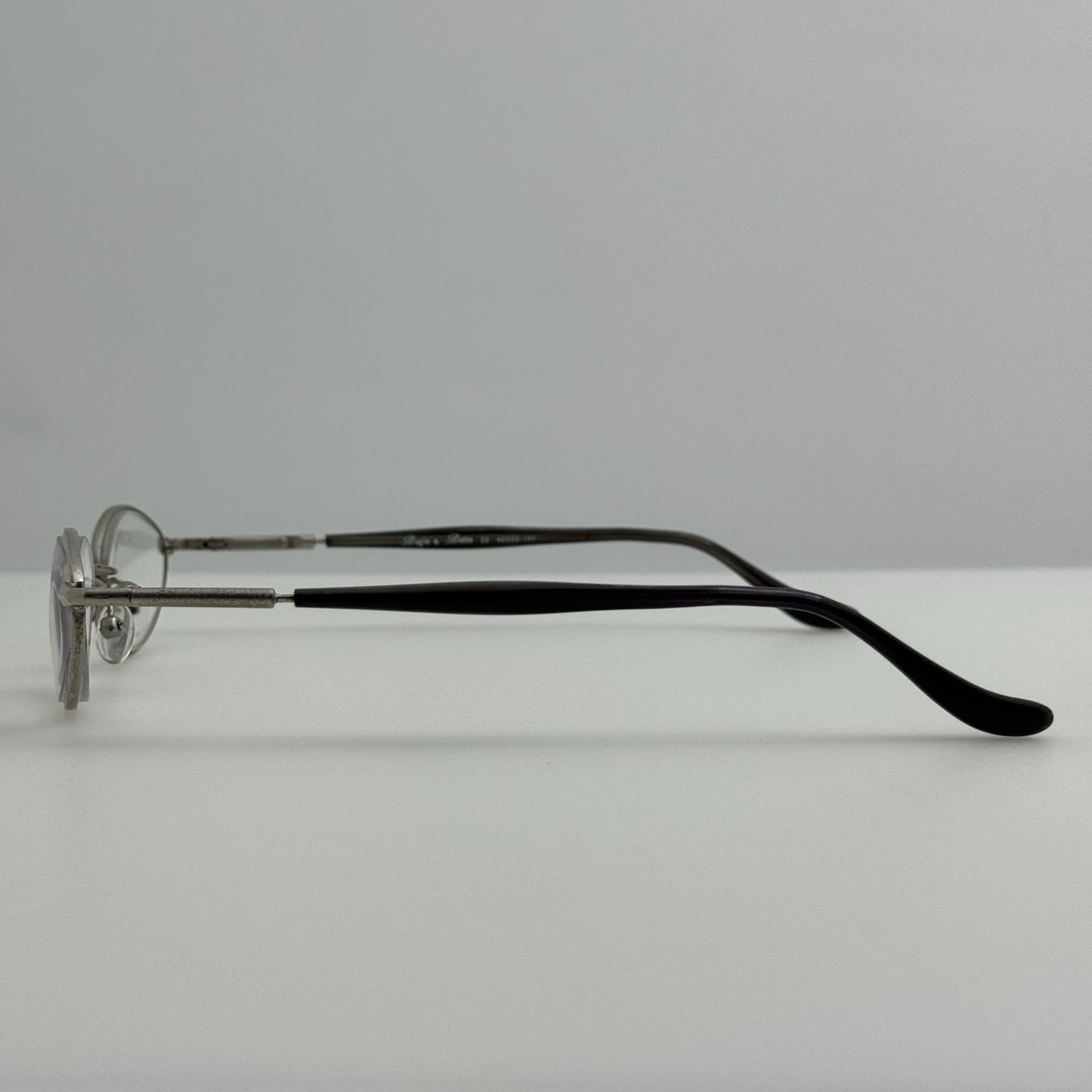 Bogie & Bette Eyeglasses Eye Glasses Frames 23 Silver Black Japan 45-22-140