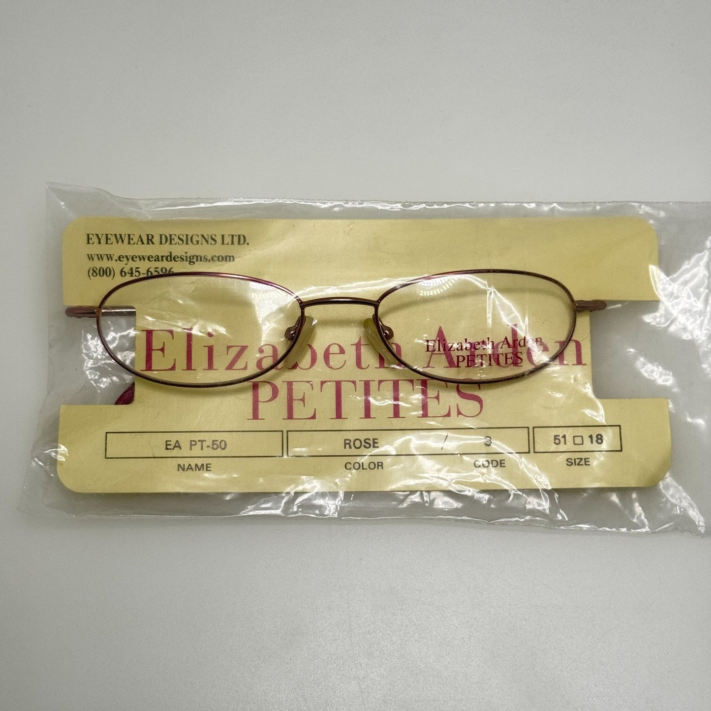 Elizabeth Arden EA PT-50-3 Rose Eyeglasses Eye Glasses Frames 51-18-135
