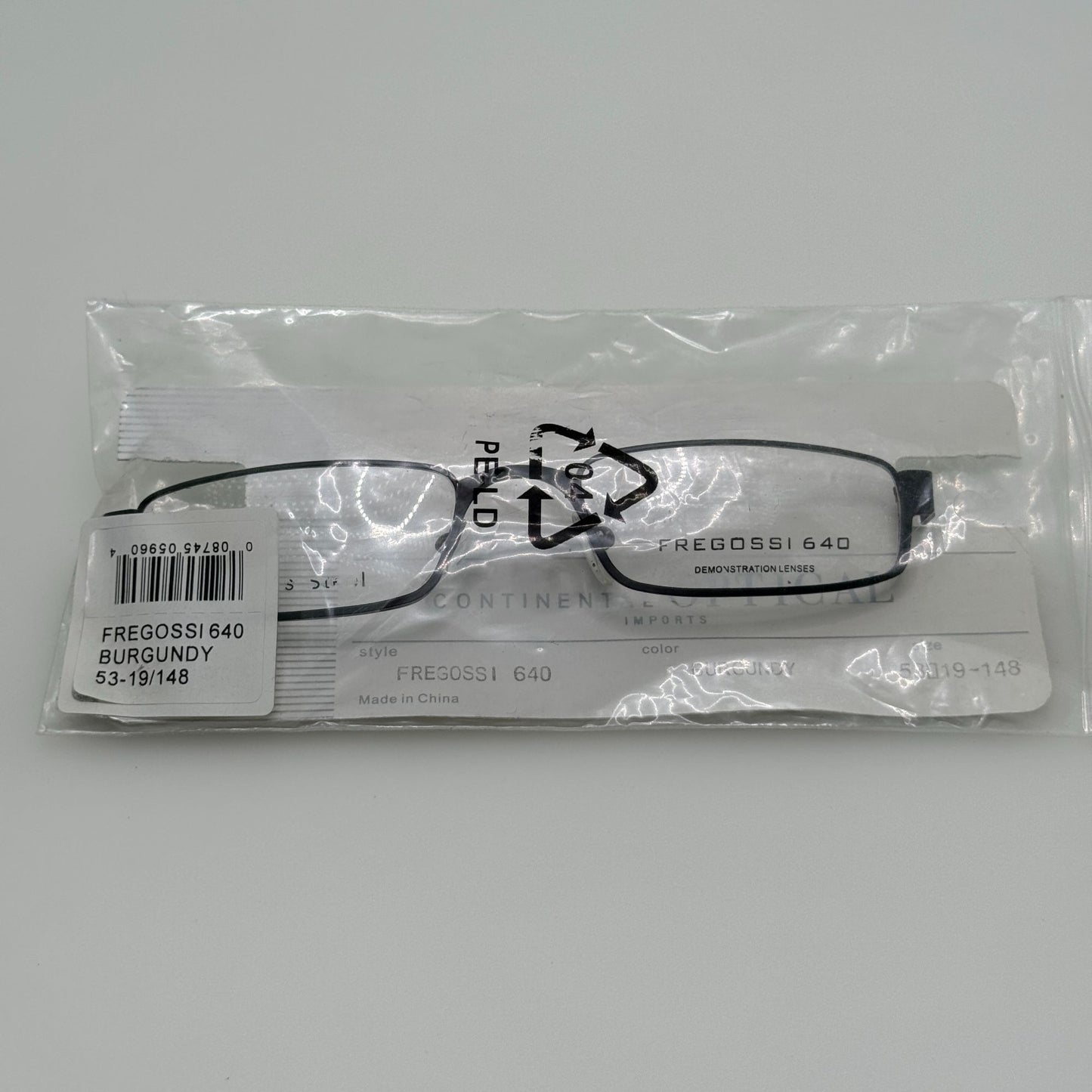 Fregossi Eyeglasses Eye Glasses Frames 640 Burgundy 53-19-148