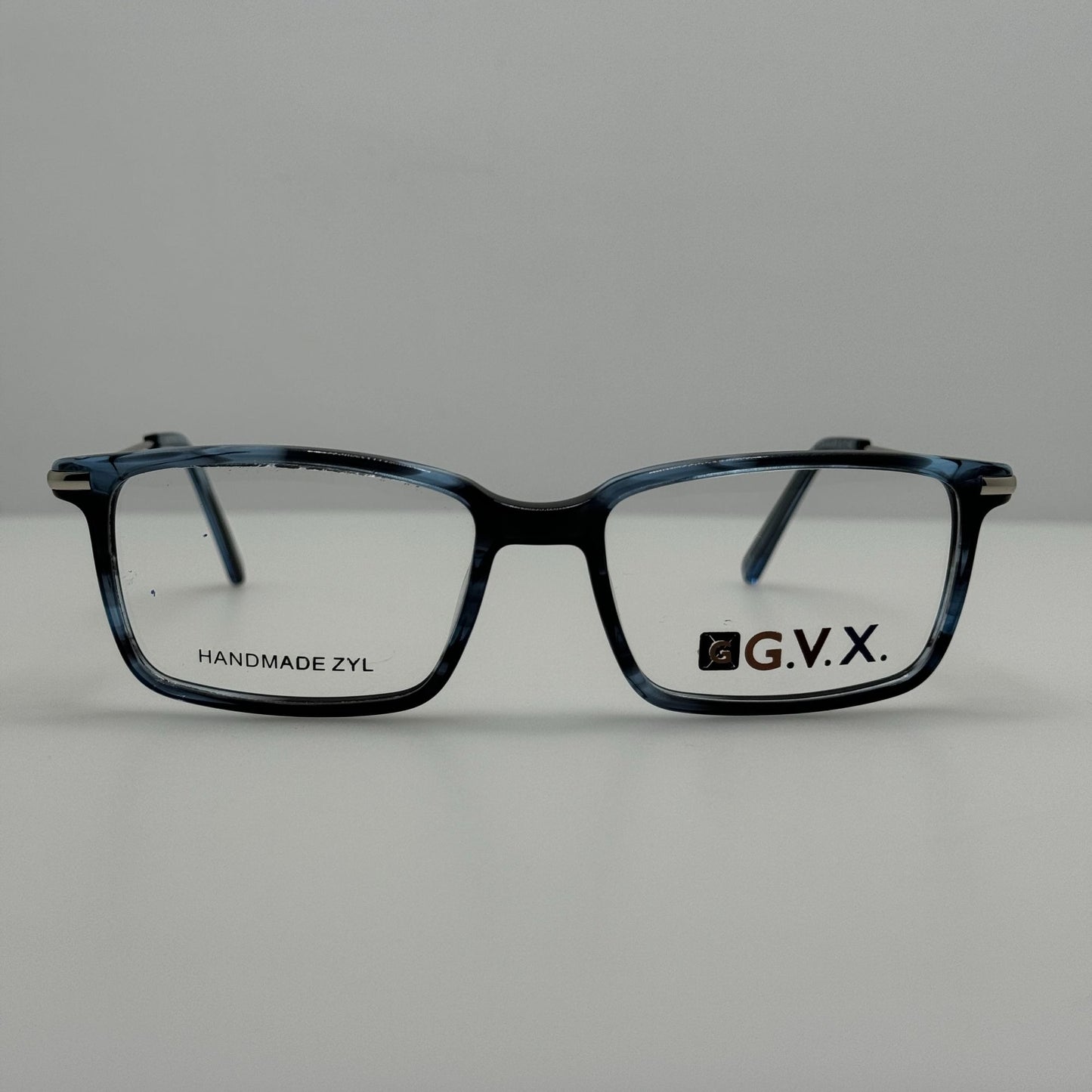 GVX Eyeglasses Eye Glasses Frames GVX572 Executive Blue Demi Silver 53-17-140