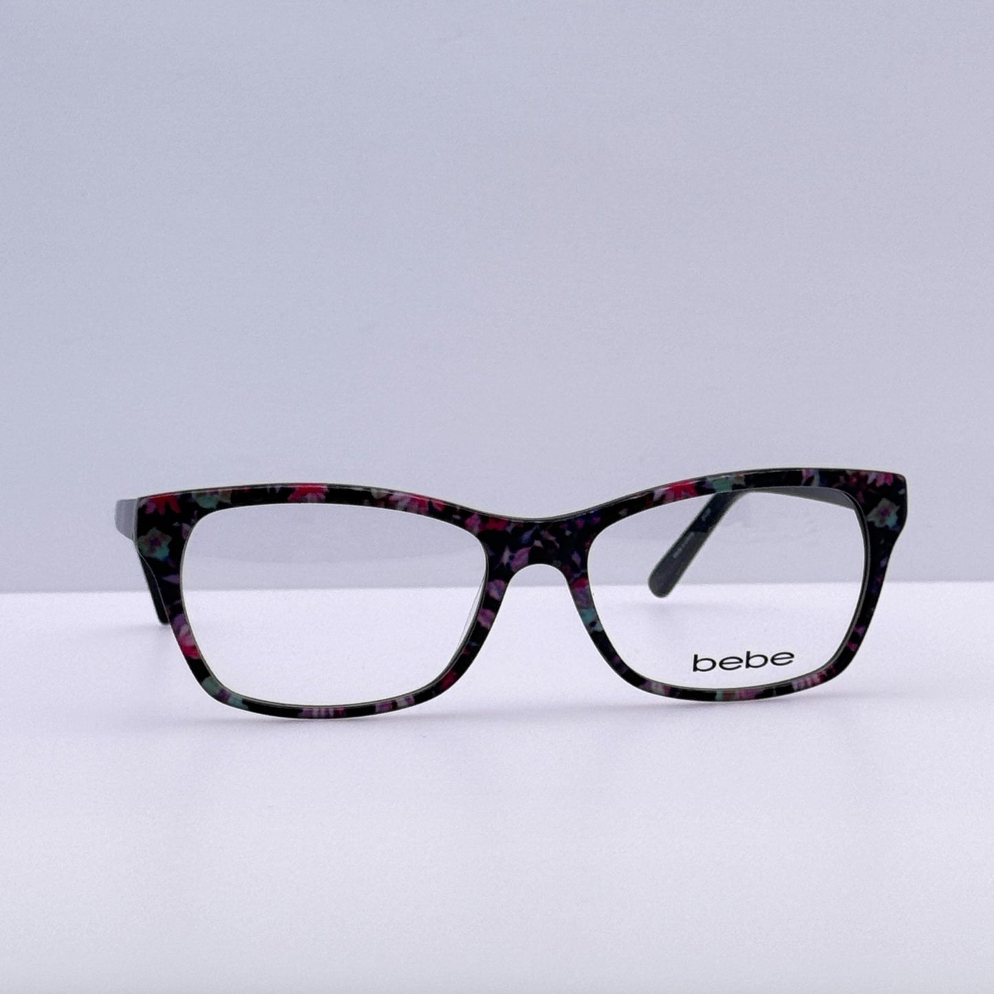 Bebe Eyeglasses Eye Glasses Frames BB 5118SC 001 Jet Floral 55-17-140