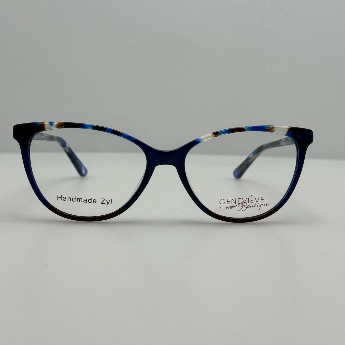 Genevieve Eyeglasses Eye Glasses Frames Presley Blue Marble 52-17-140