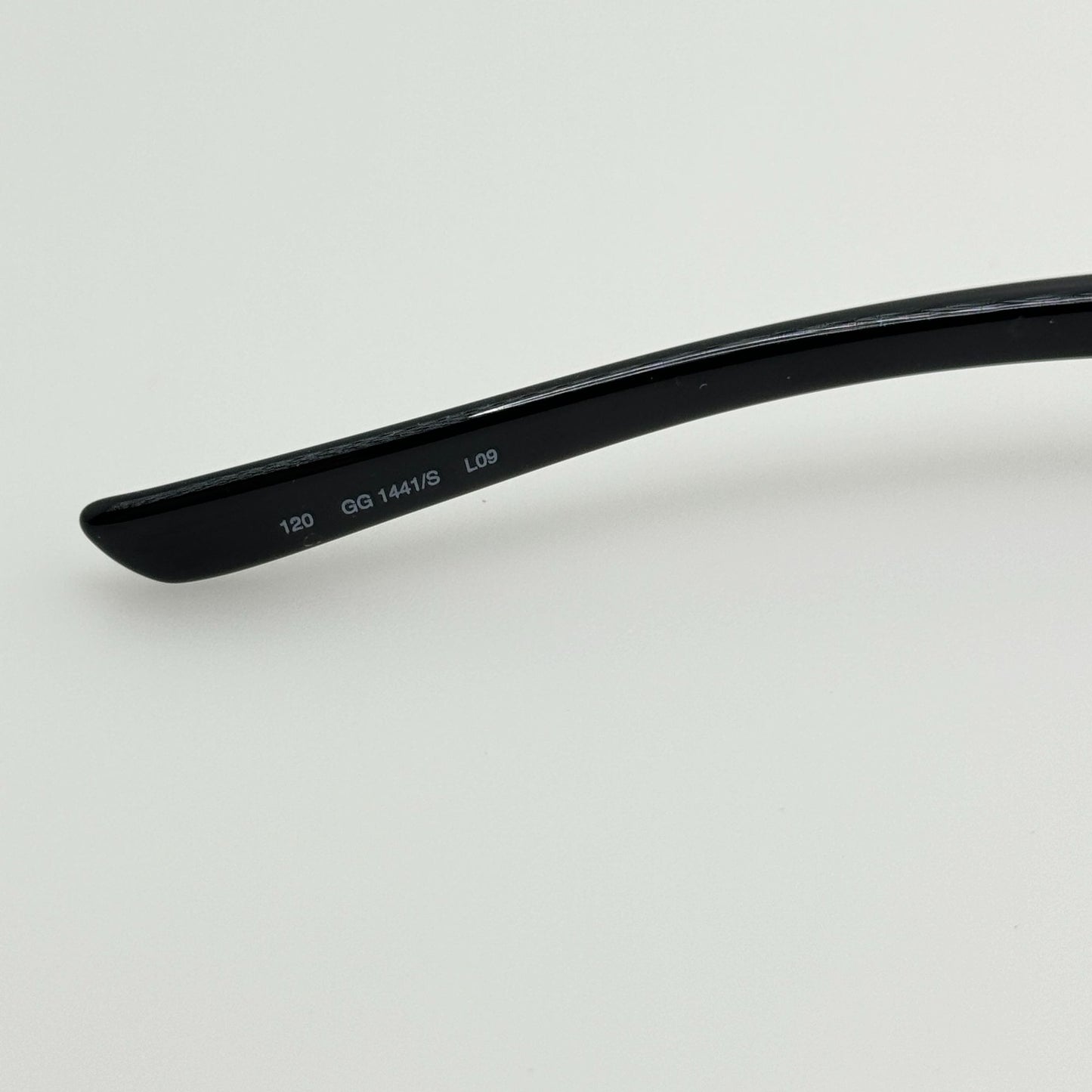 Gucci Sunglasses GG 1441/S L09 120 Vintage Retro Black Italy