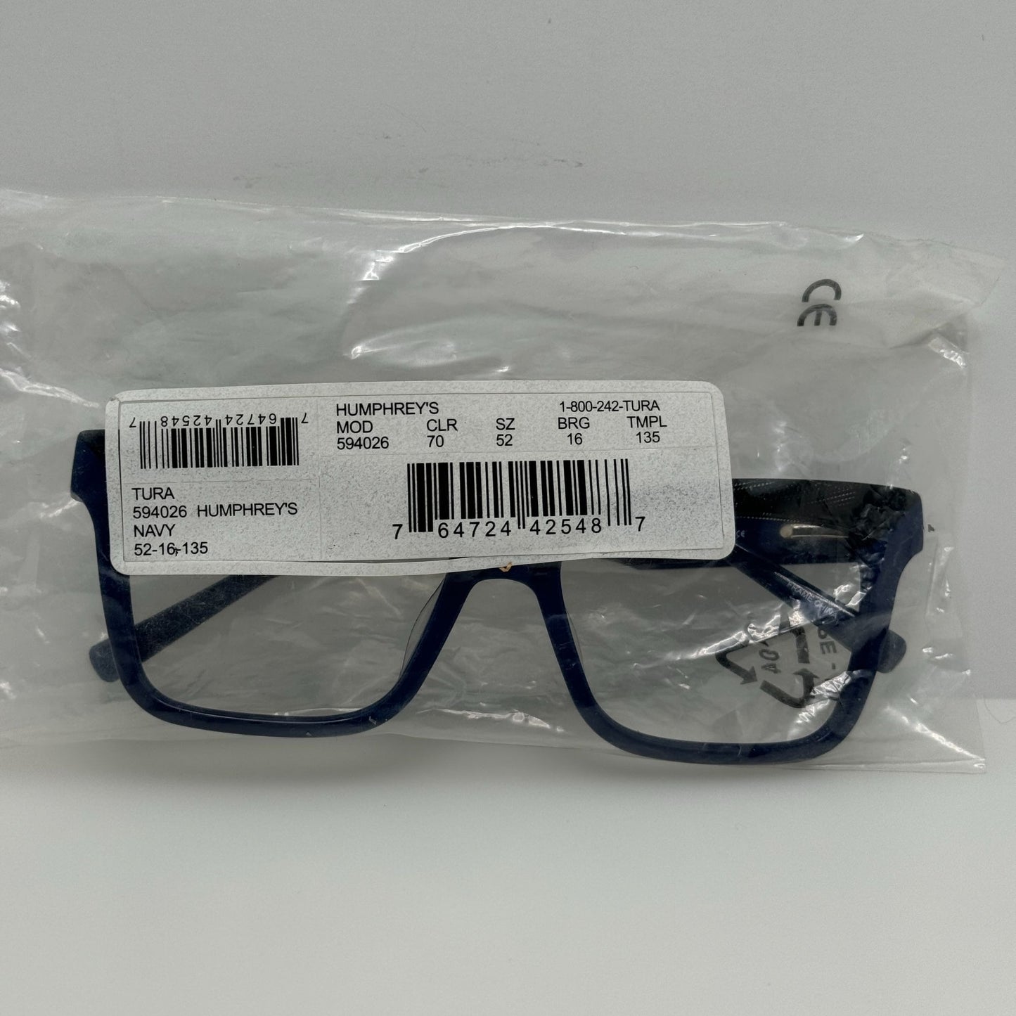 Humphrey's Eyeglasses Eye Glasses Frames 594026 70/Nav 52-16-135