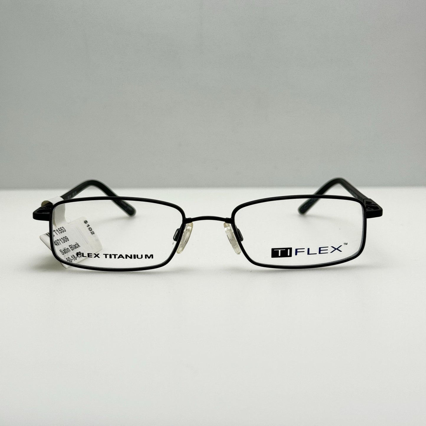 Ti Flex Eyeglasses Eye Glasses Frames 1553 002 Satin Black 50-18-135