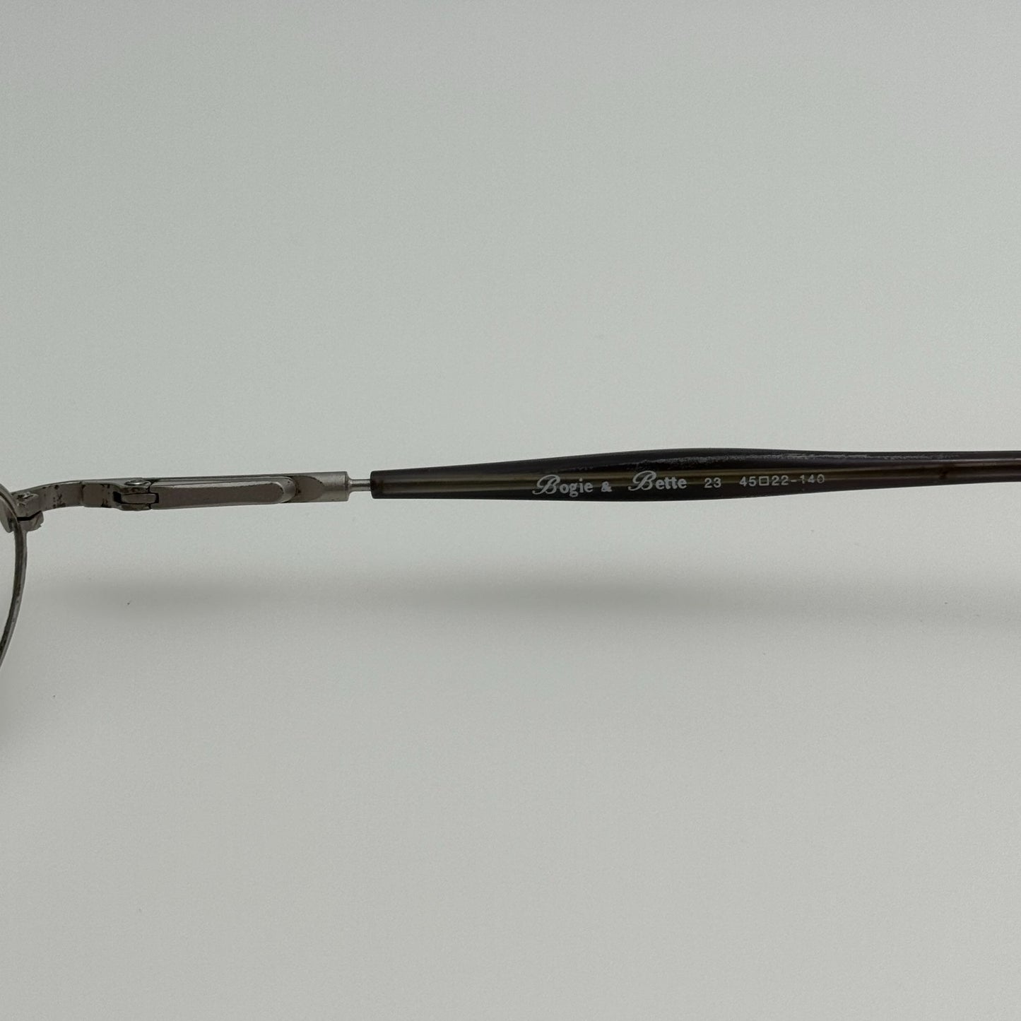 Bogie & Bette Eyeglasses Eye Glasses Frames 23 Silver Black Japan 45-22-140