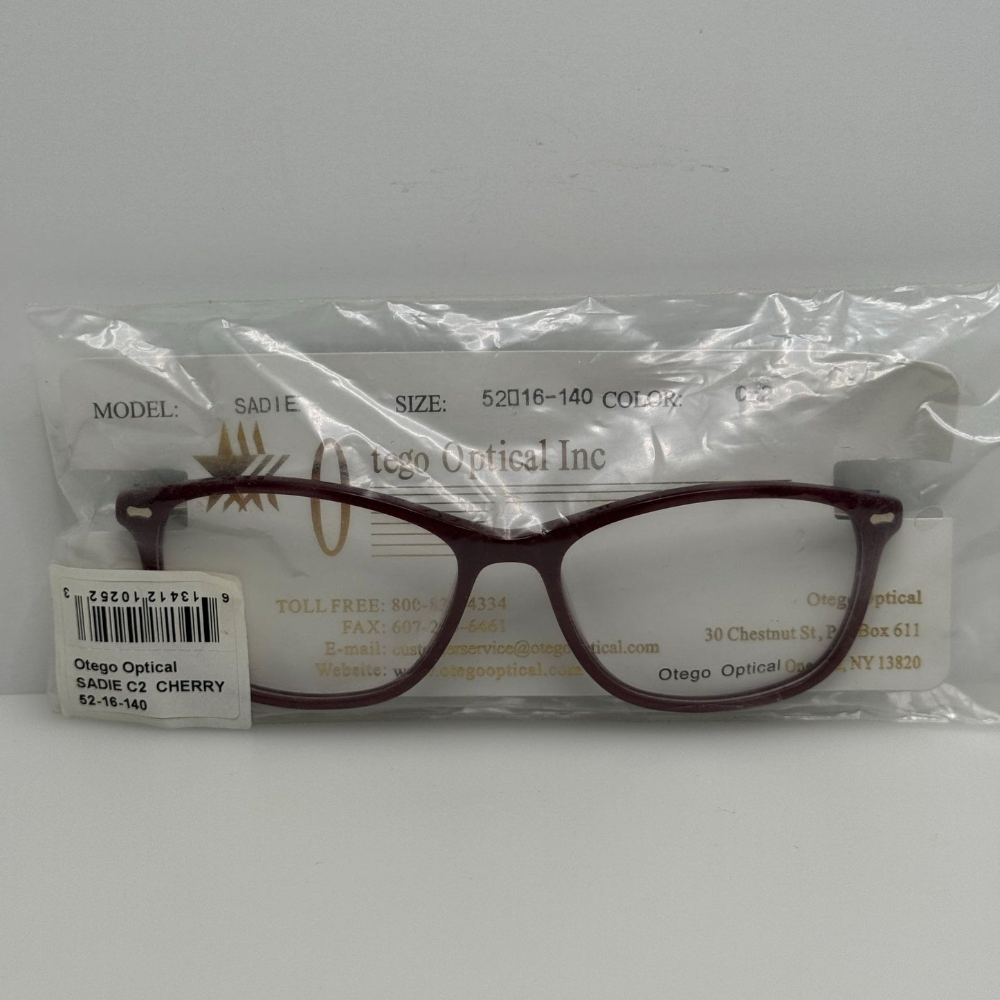 Otego Optical Eyeglasses Eye Glasses Frames Sadie C-2 Cherry 52-16-140
