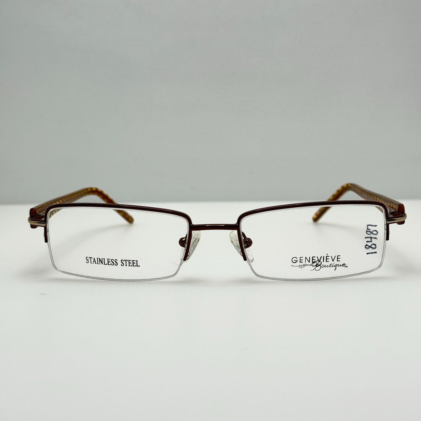 Genevieve Eyeglasses Eye Glasses Frames Spa Brown Gold 56-19-150