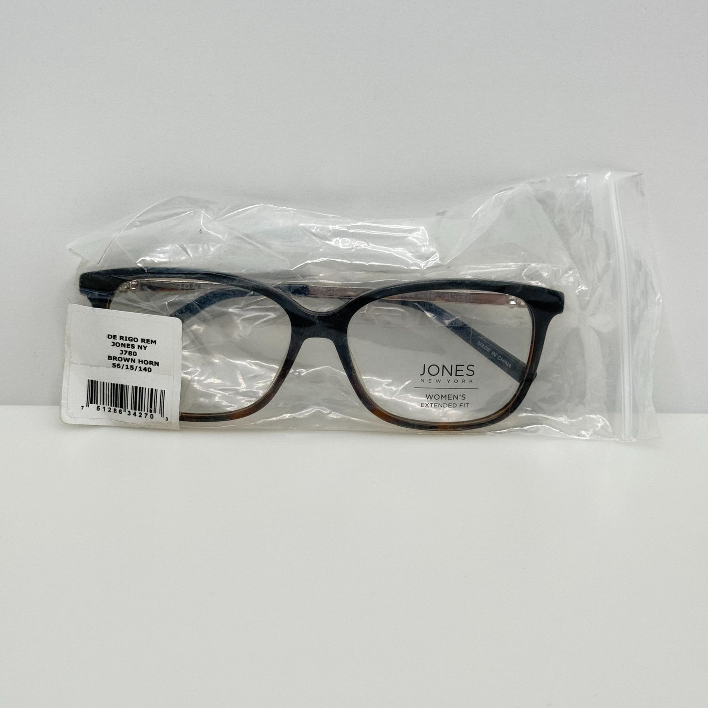 Jones New York Eyeglasses Eye Glasses Frames J780 Brown Horn 56-15-140