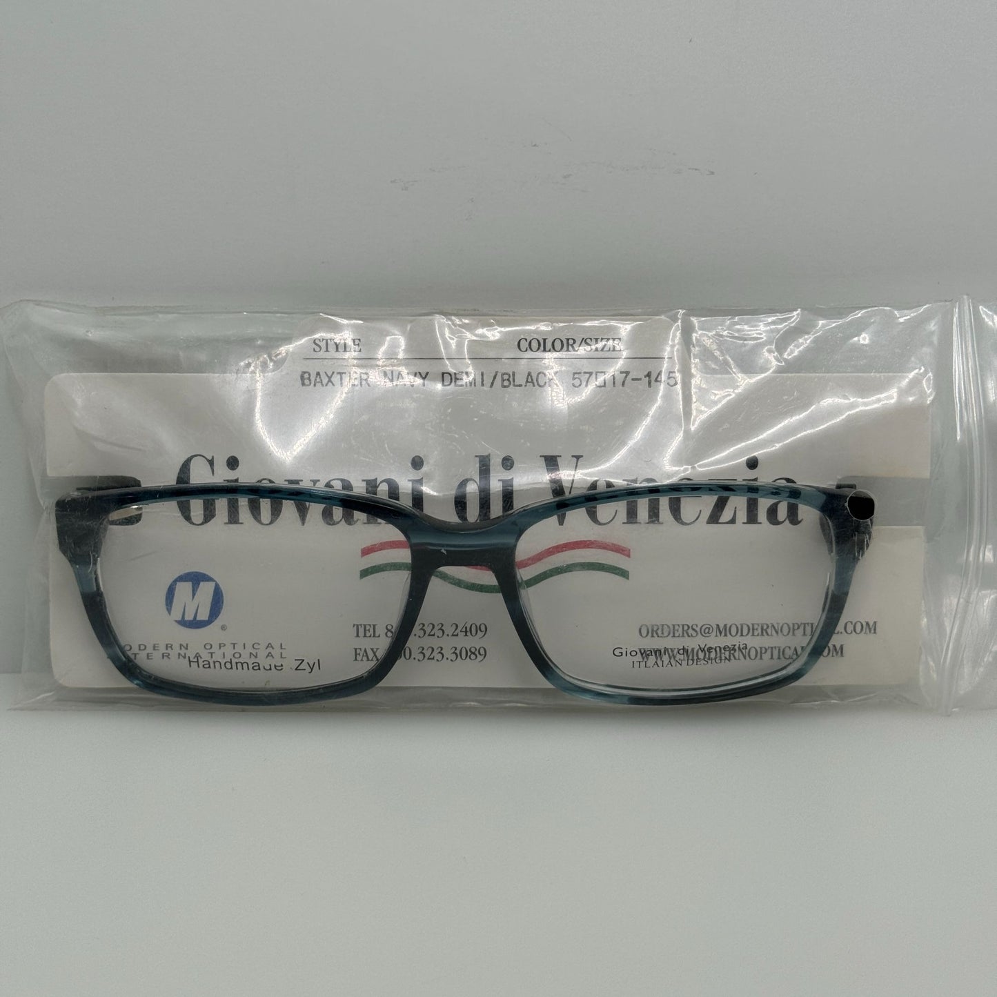 Giovani Di Venezia Eyeglasses Eye Glasses Frames Baxter Navy Black 51-17-145