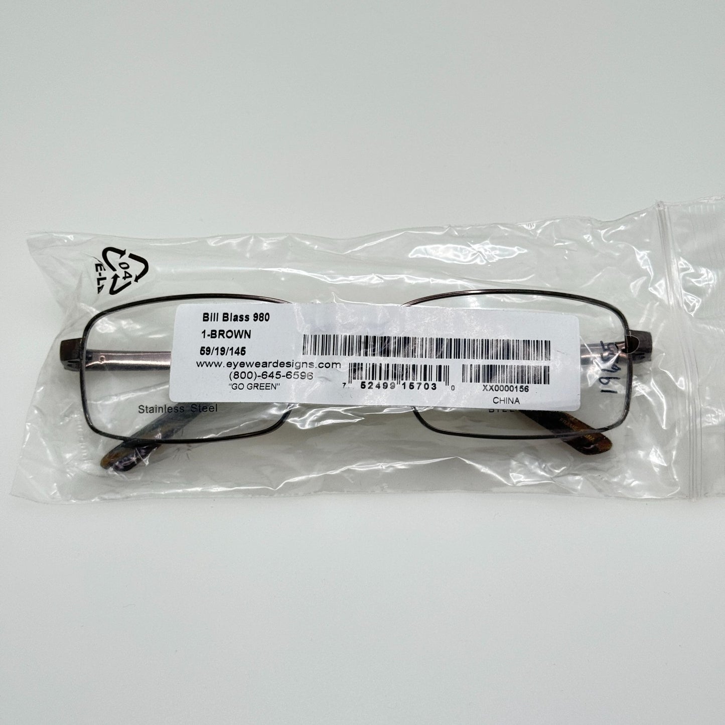 Bill Blass BB 980-1 Eyeglasses Eye Glasses Frames 59-19-145