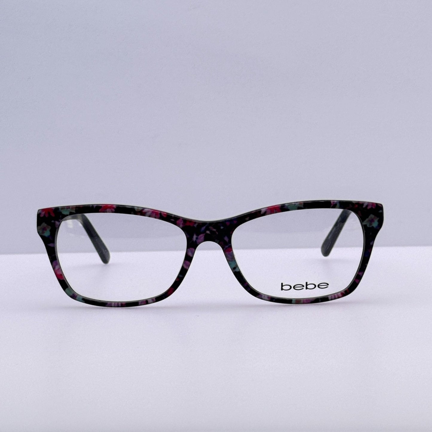 Bebe Eyeglasses Eye Glasses Frames BB 5118SC 001 Jet Floral 55-17-140