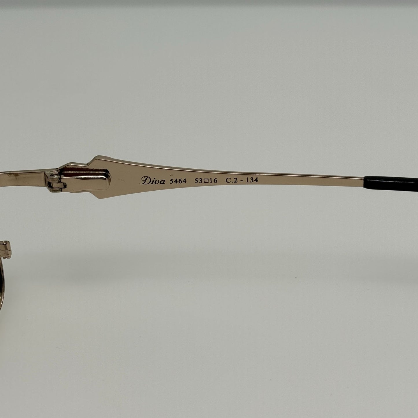 Diva Eyeglasses Eye Glasses Frames 5464 C. 2 Black Gold 53-16-134