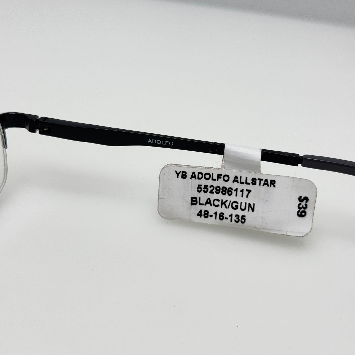 Adolfo Eyeglasses Eye Glasses Frames Allstar Black Gunmetal Youth 48-16-135
