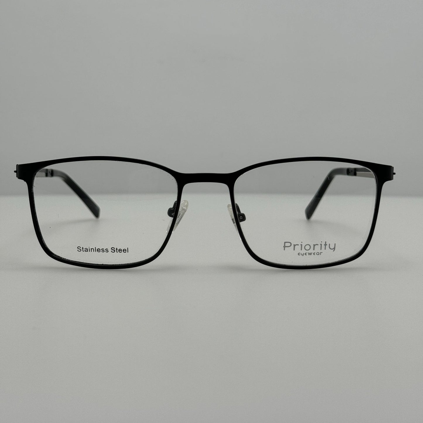 Priority Eyewear Eyeglasses Eye Glasses Frames Samson C-1 Black 55-19-140