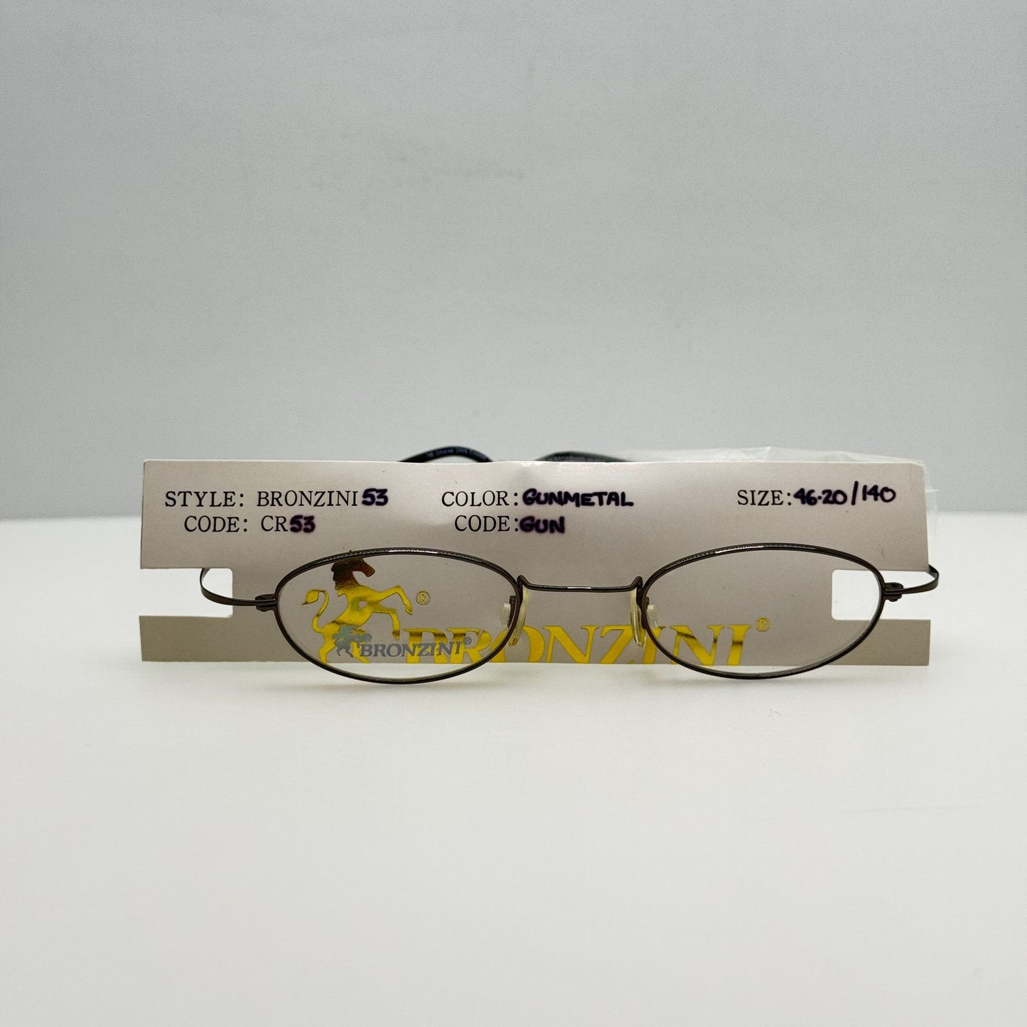 Bronzini Eyeglasses Eye Glasses Frames 53 Gunmetal 46-20-140