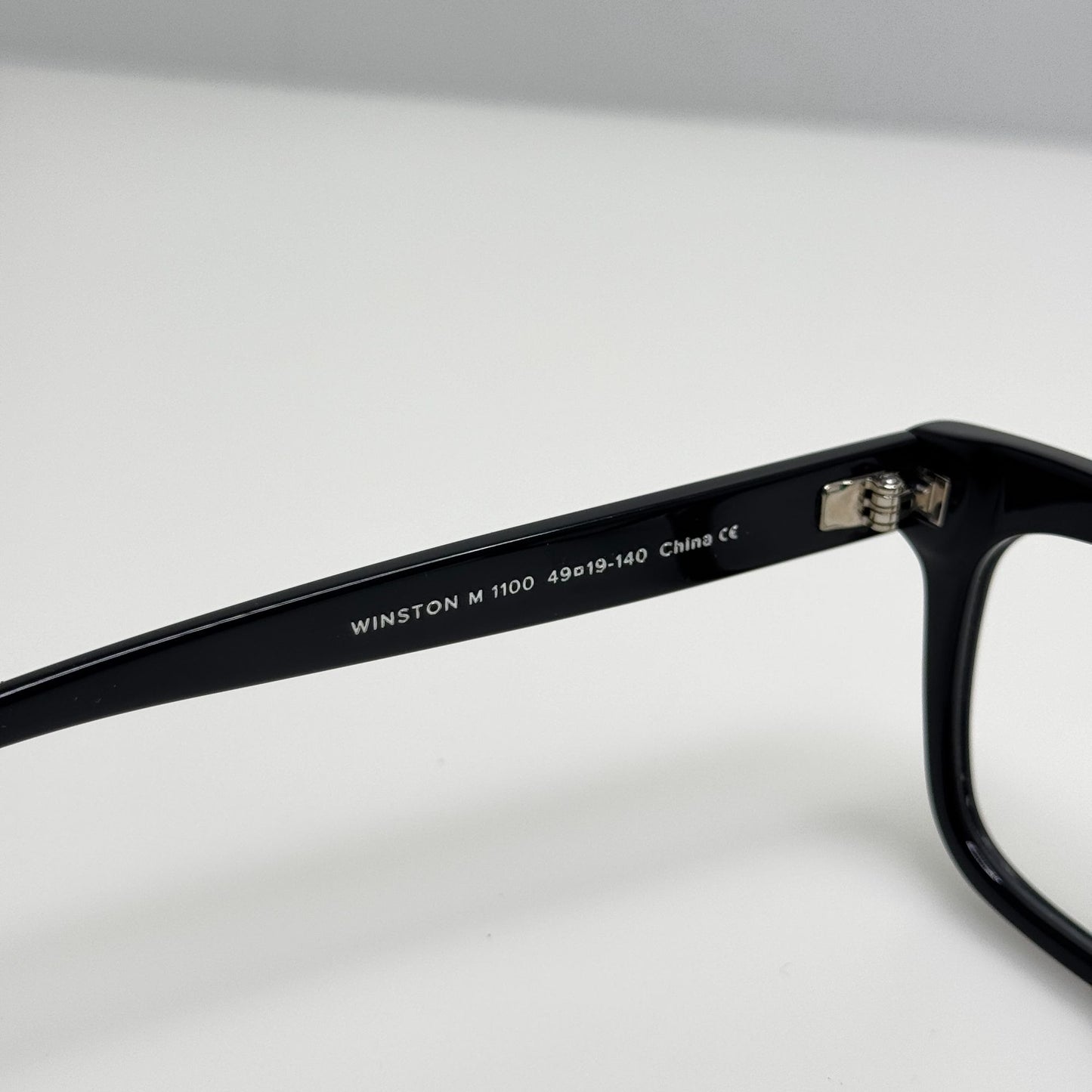 Warby Parker Winston M 1100 Eyeglasses Eye Glasses Frames Black 49-19-140 B