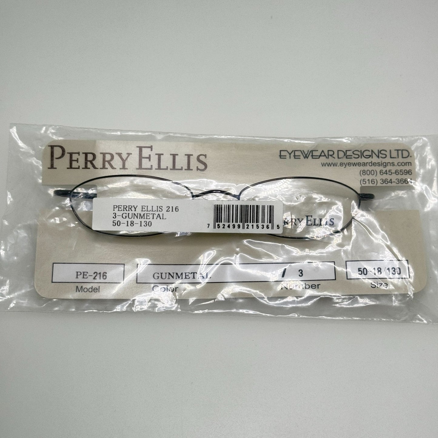 Perry Ellis PE 216 3 Gunmetal Eyeglasses Eye Glasses Frames 50-18-130