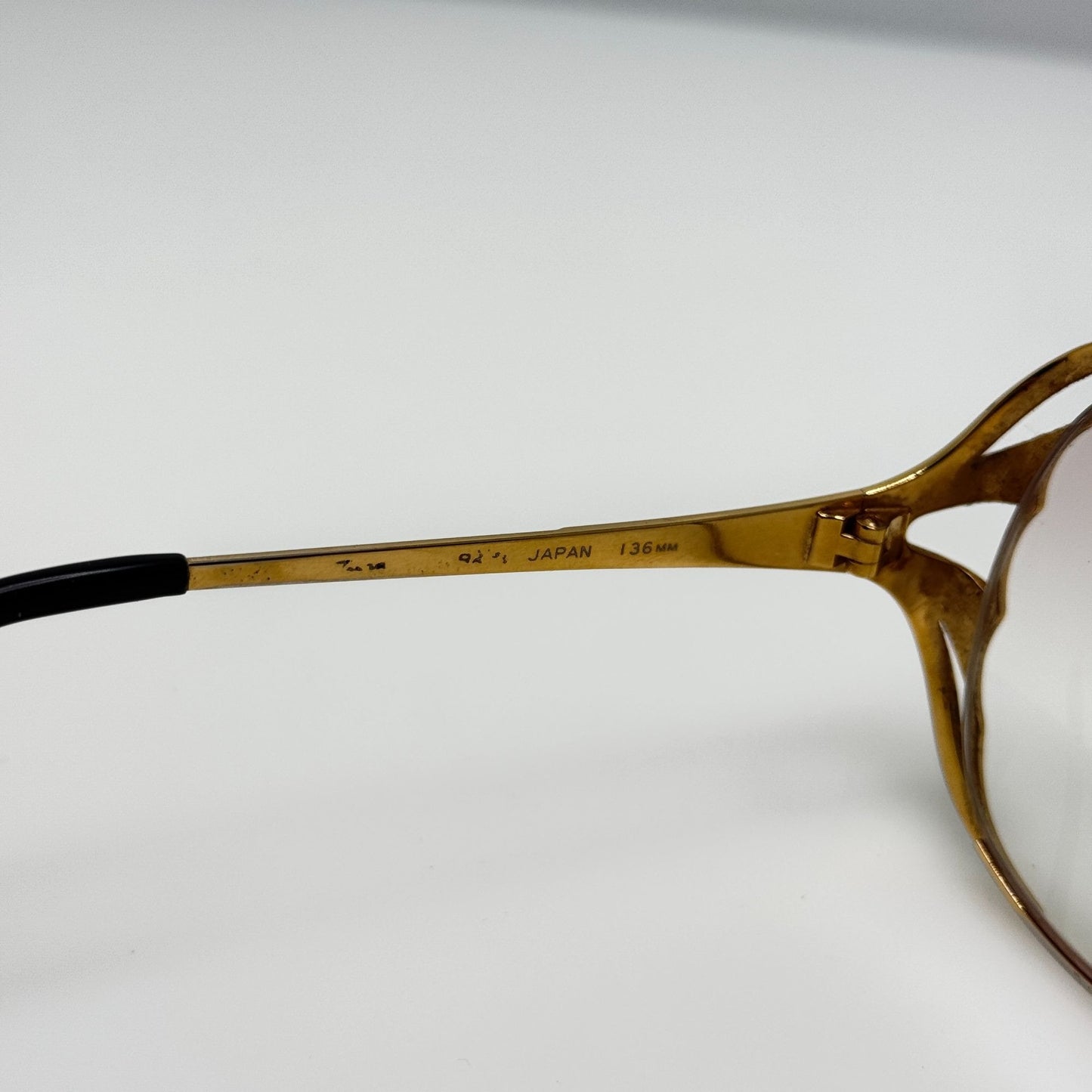Tura Eyeglasses Eye Glasses Frames 825 EBO HGP Gold Black Japan 56-18-136