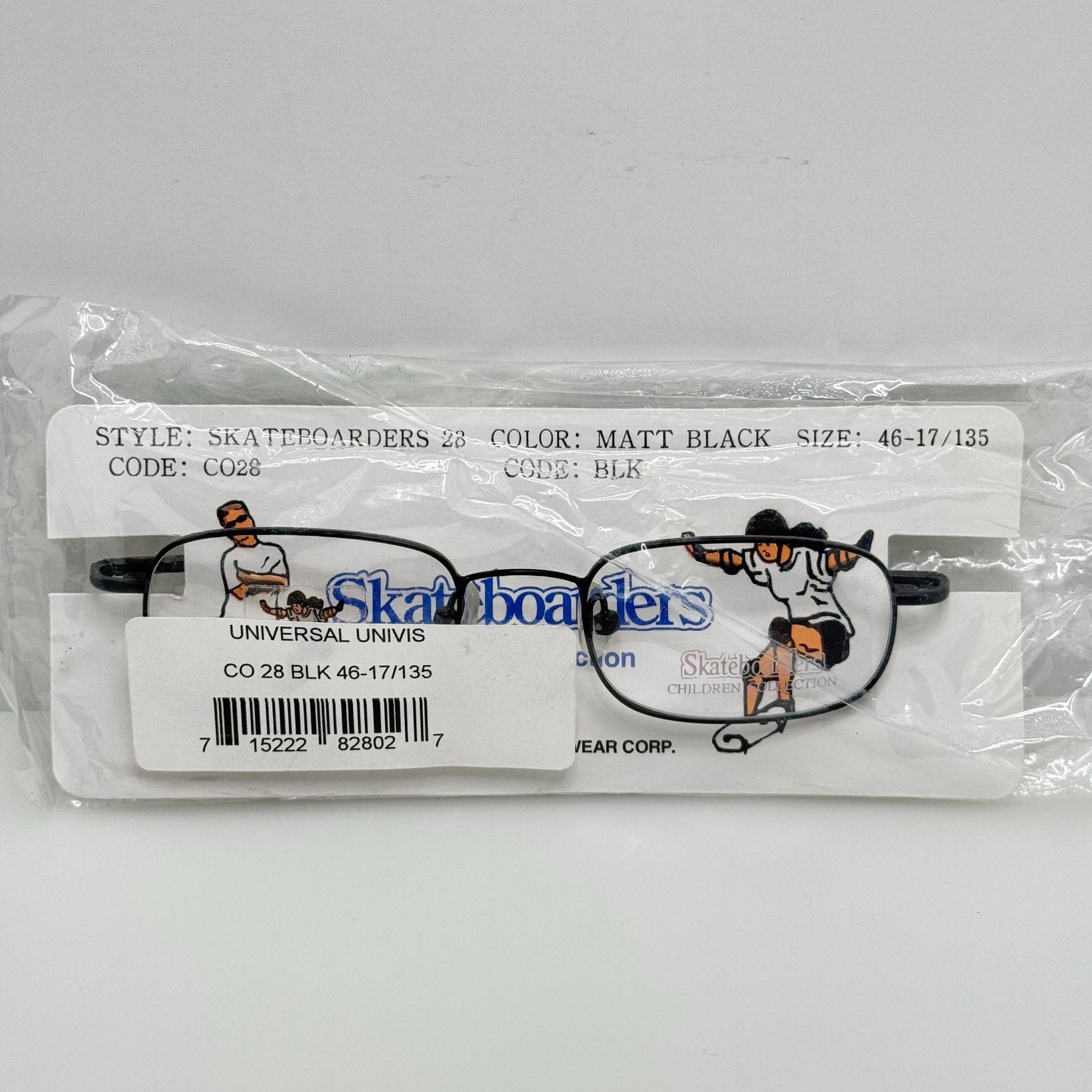 Skateboarders Eyeglasses Eye Glasses Frames 28 Matt Black 46-17-135