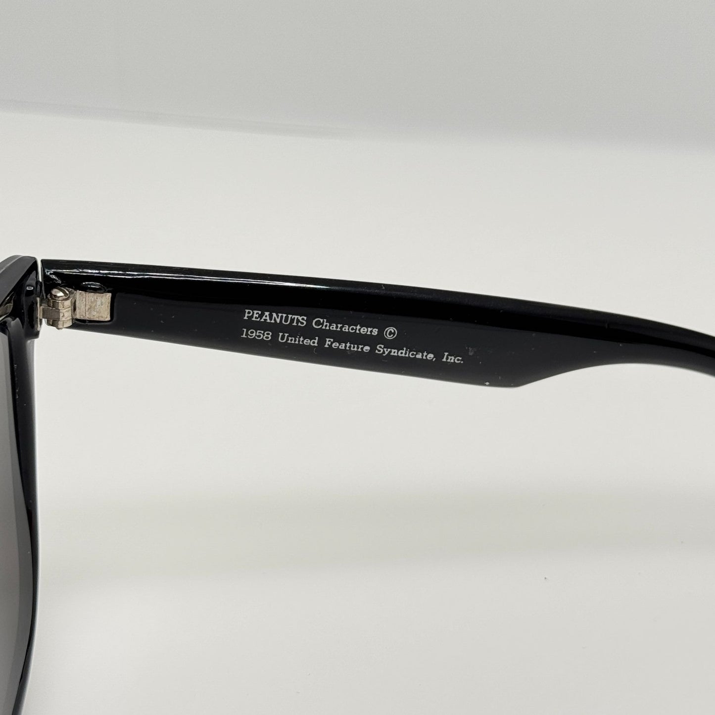 Pan Oceanic Sunglasses Black Nylon Taiwan R.O.C. Vintage Retro Peanuts Snoopy