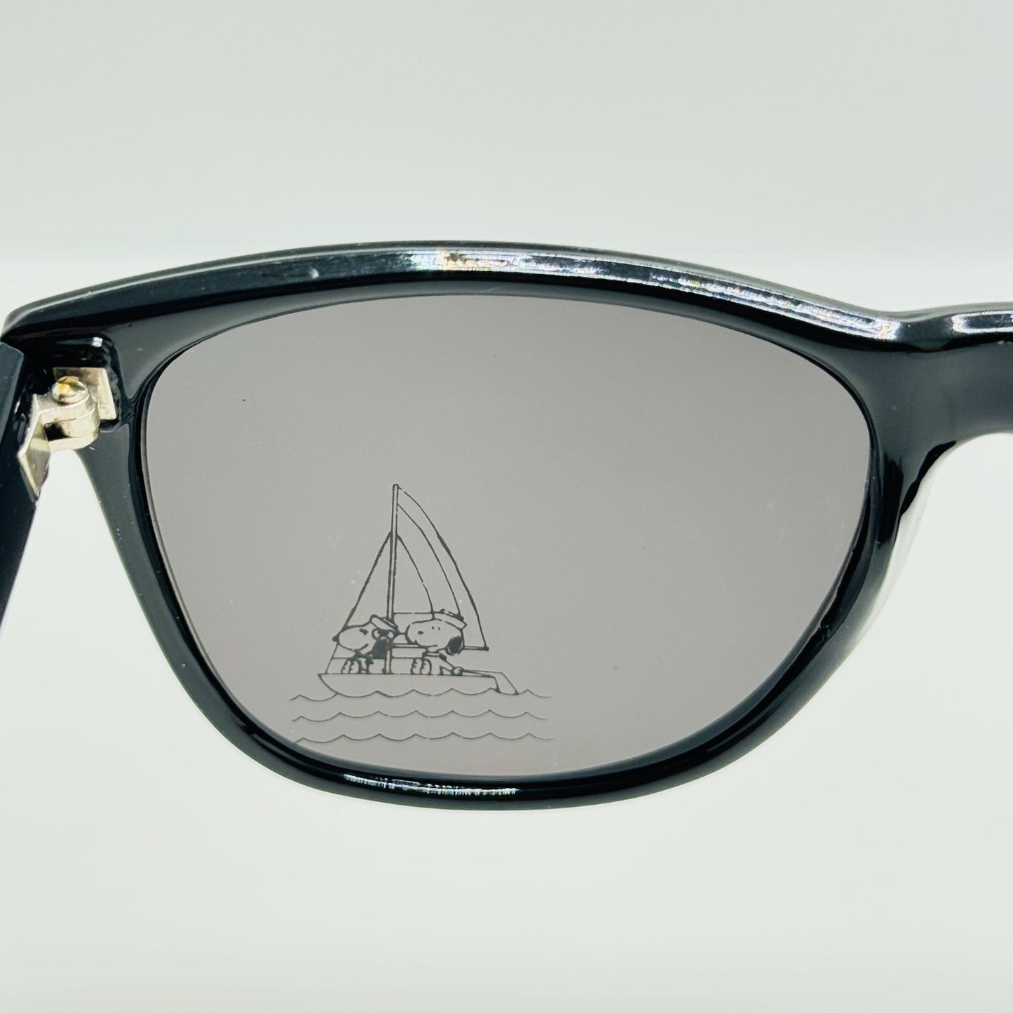 Pan Oceanic Sunglasses Black Nylon Taiwan R.O.C. Vintage Retro Peanuts Snoopy