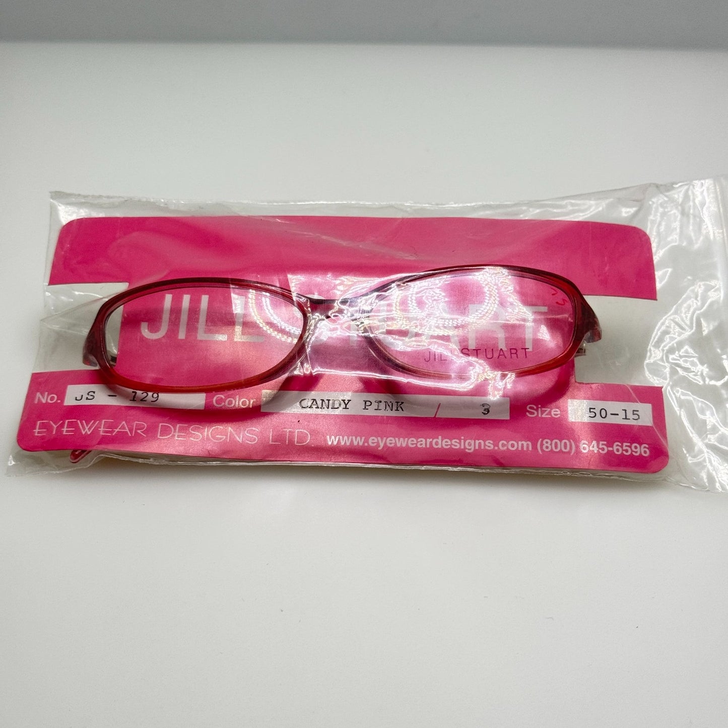 Jill Stuart JS 129-3 Candy Pink Eyeglasses Eye Glasses Frames 52-15-135