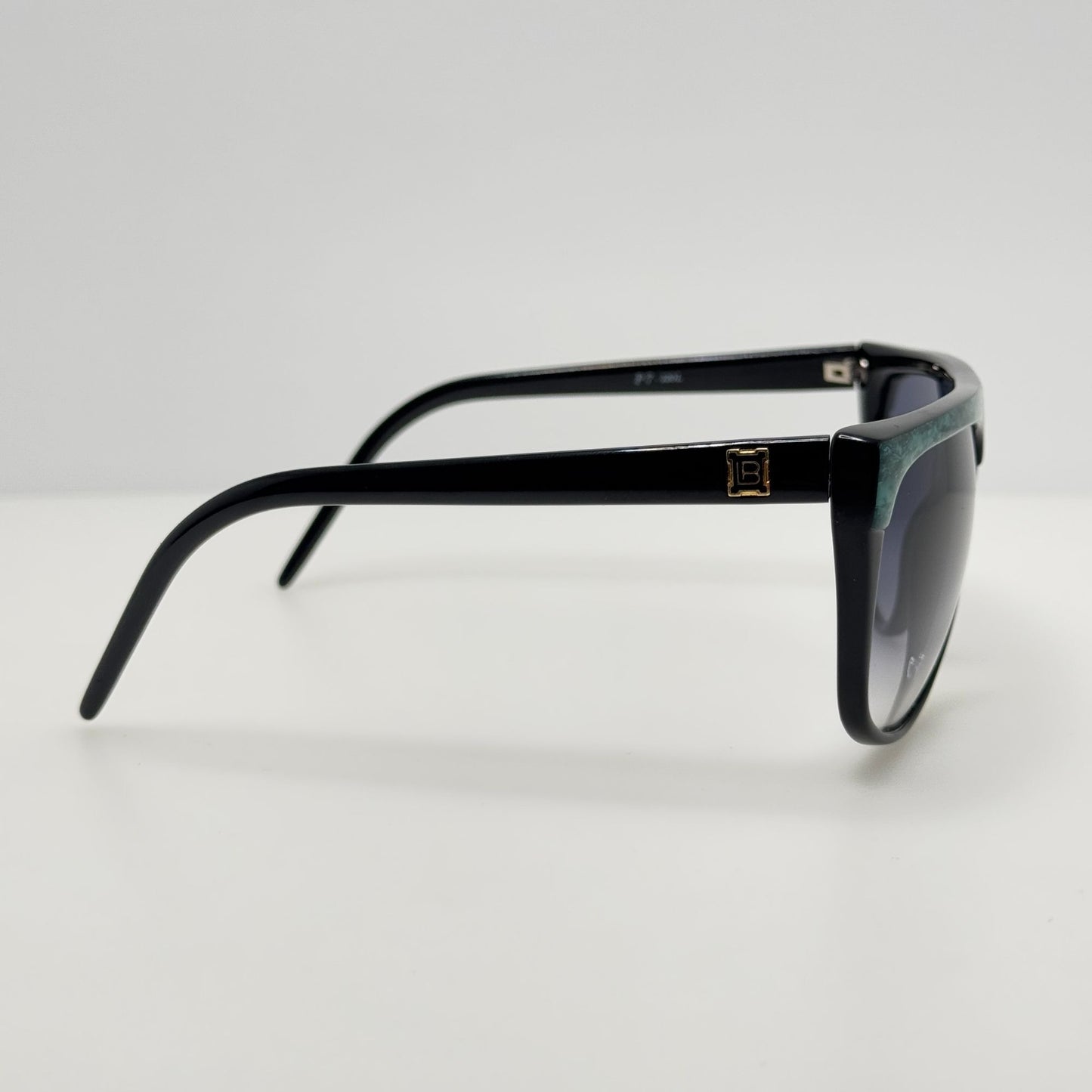 Laura Biagiotti Sunglasses P7 120L Vintage Retro Black Italy