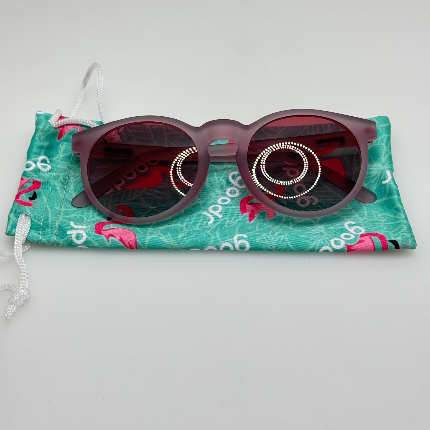 Goodr Sunglasses Mauve Mood Board W/ Bag