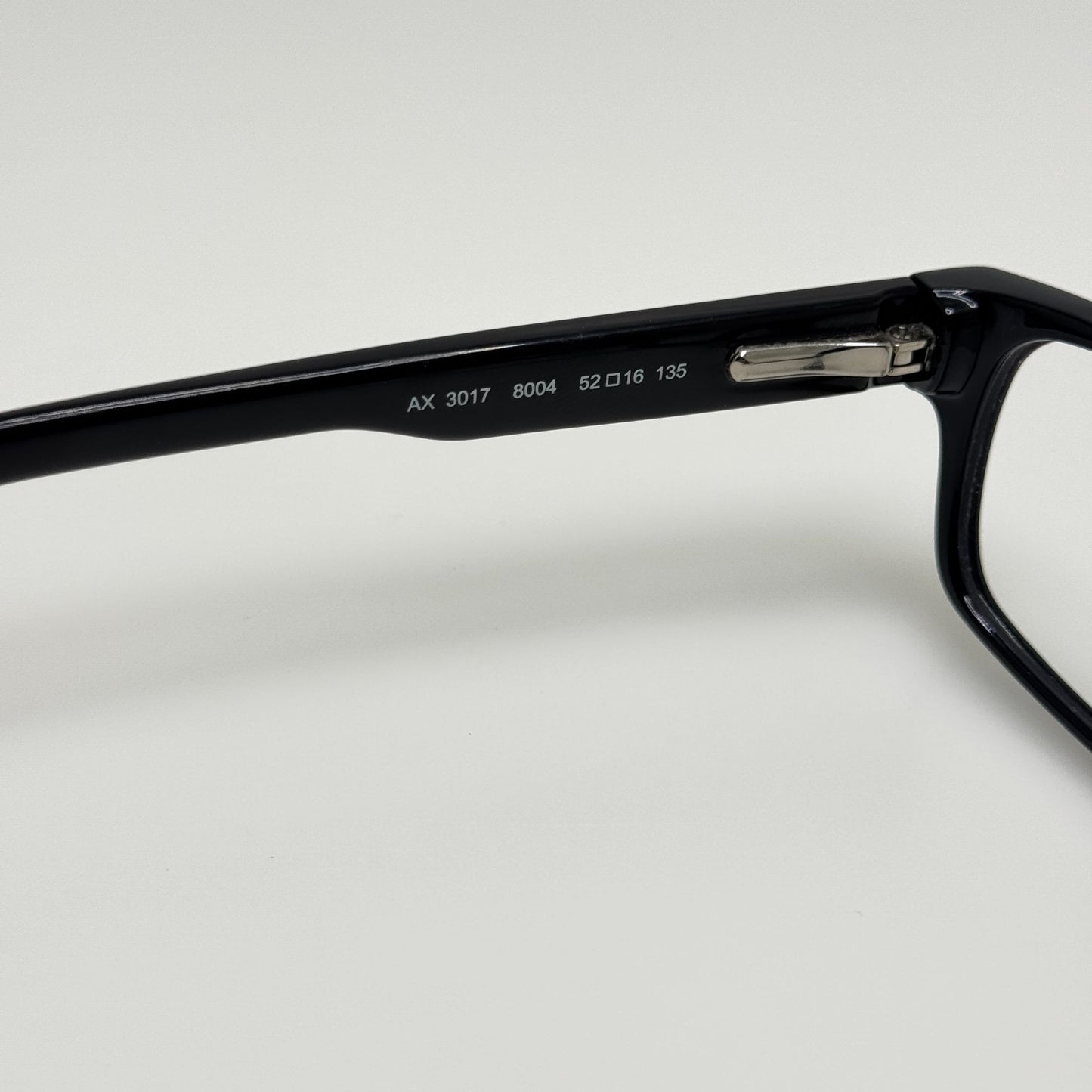 Armani Exchange Eyeglasses Eye Glasses Frames AX 3017 8004 Black 52-16-135