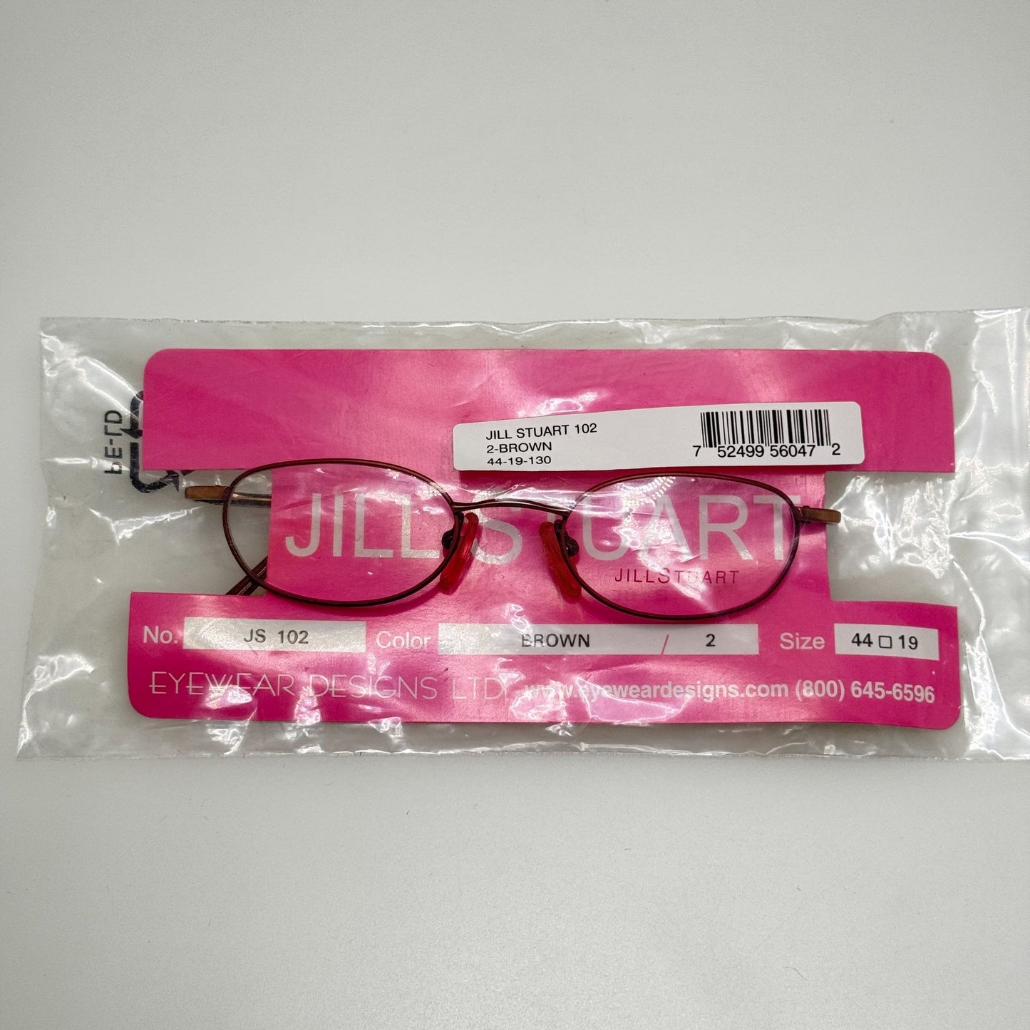 Jill Stuart JS 102-2 Brown Eyeglasses Eye Glasses Frames 44-19-130