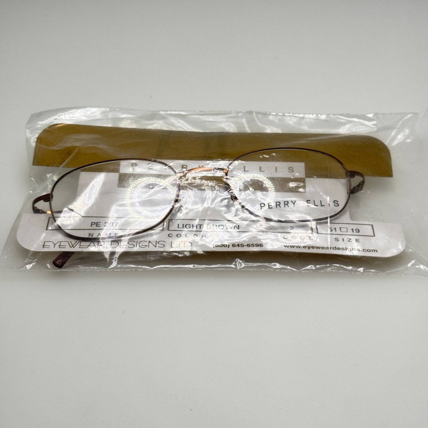 Perry Ellis PE 207 2 Brown Eyeglasses Eye Glasses Frames 51-19-140