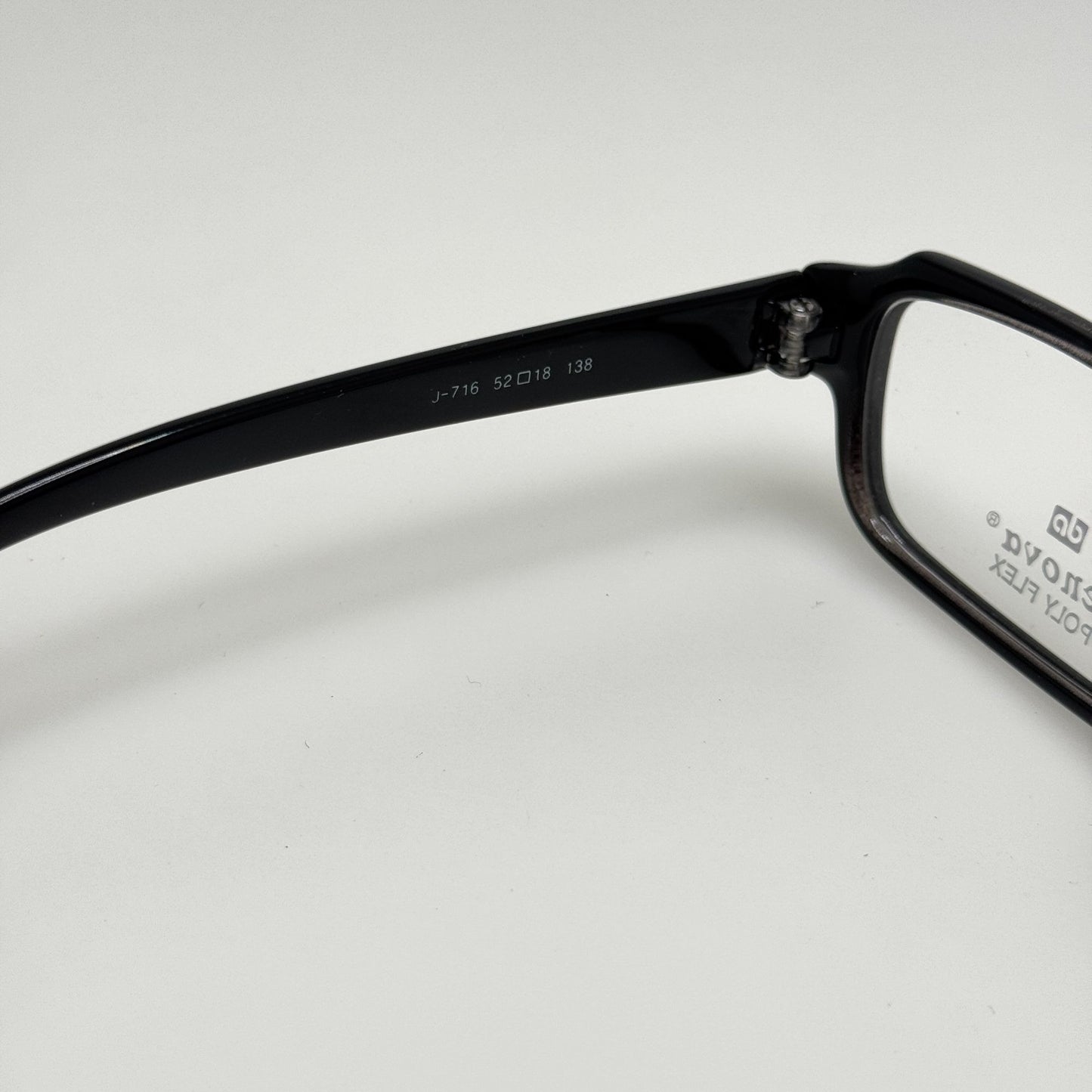 Jenova J-716 Black Poly Flex Eyeglasses Eye Glasses Frames 52-18-138