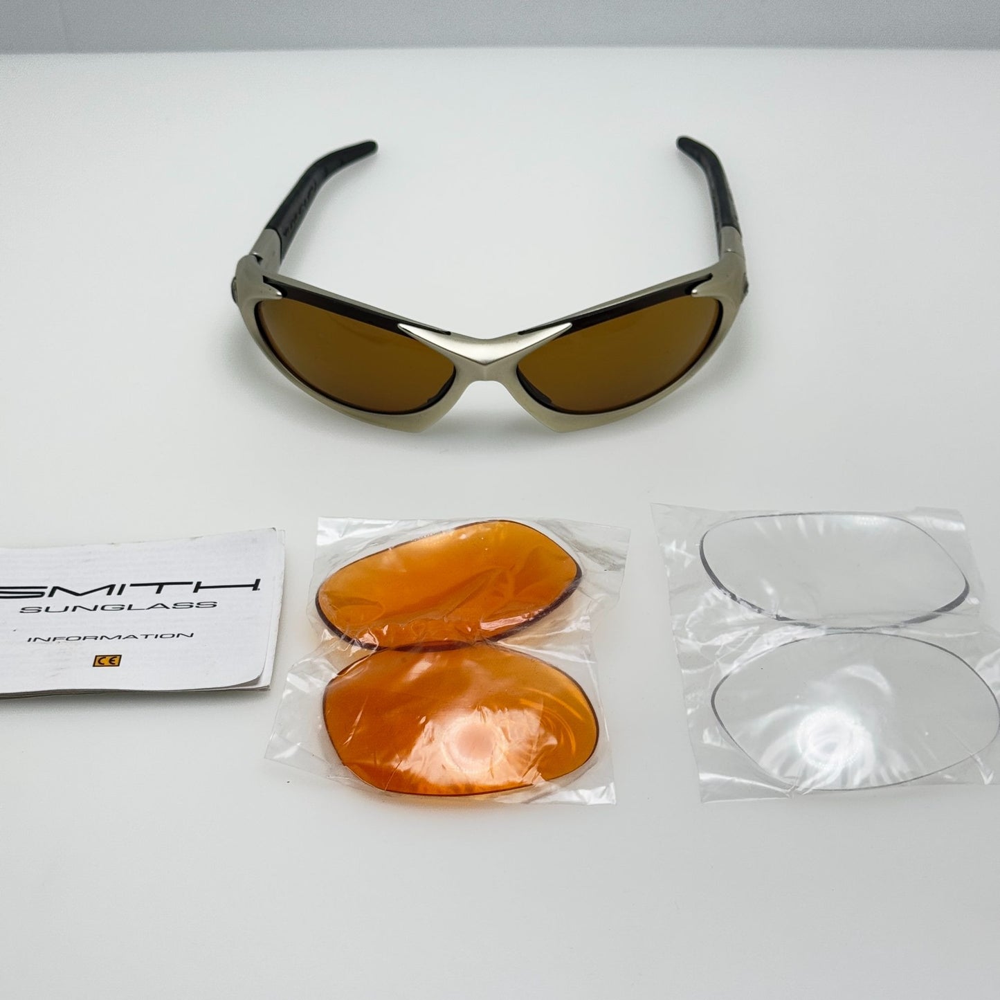 Smith Sunglasses Diablo Silver France W/ Extra Lenses.