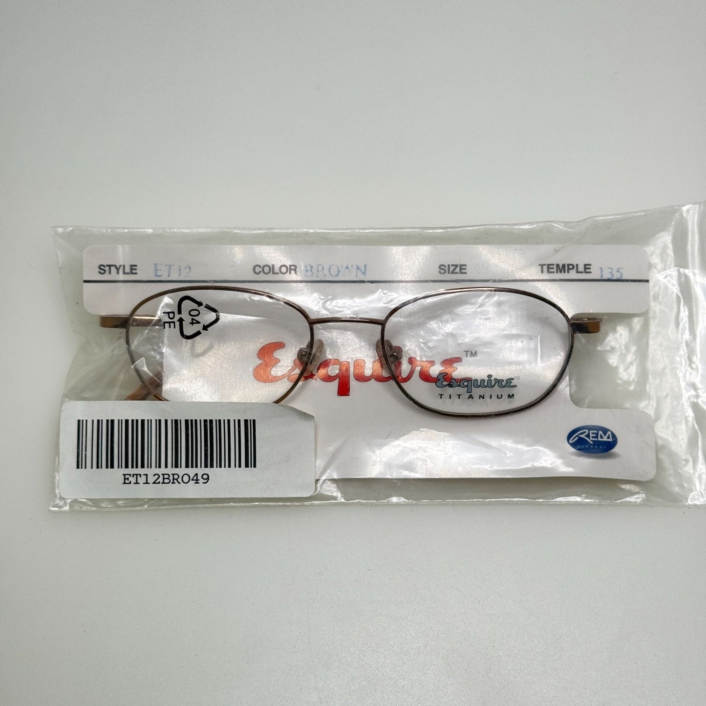 Esquire ET12 Brown Titanium Eyeglasses Eye Glasses Frames 49-18-135