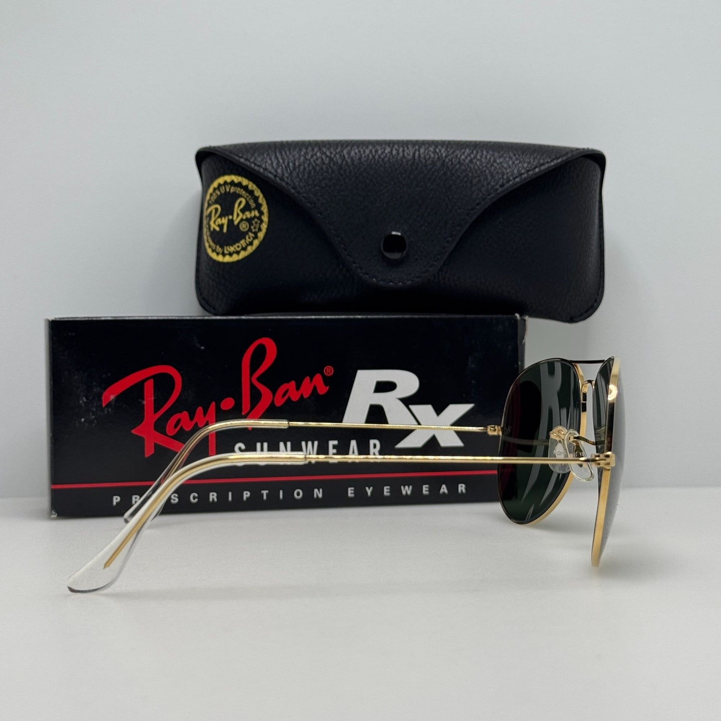 Bausch & Lomb B&L Ray Ban Sunglasses 62-14 Aviator Gold W/ Case