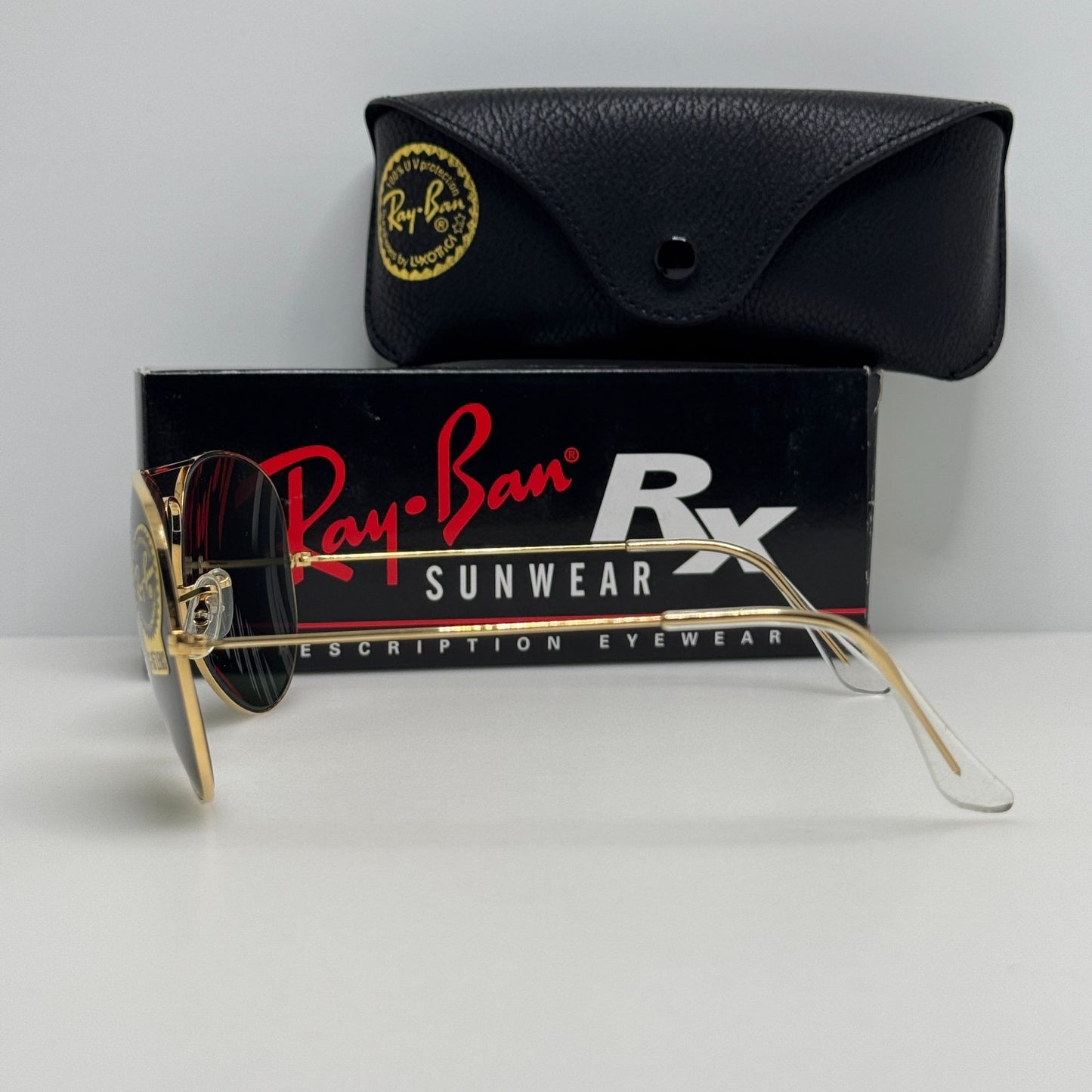 Bausch & Lomb B&L Ray Ban Sunglasses 62-14 Aviator Gold W/ Case