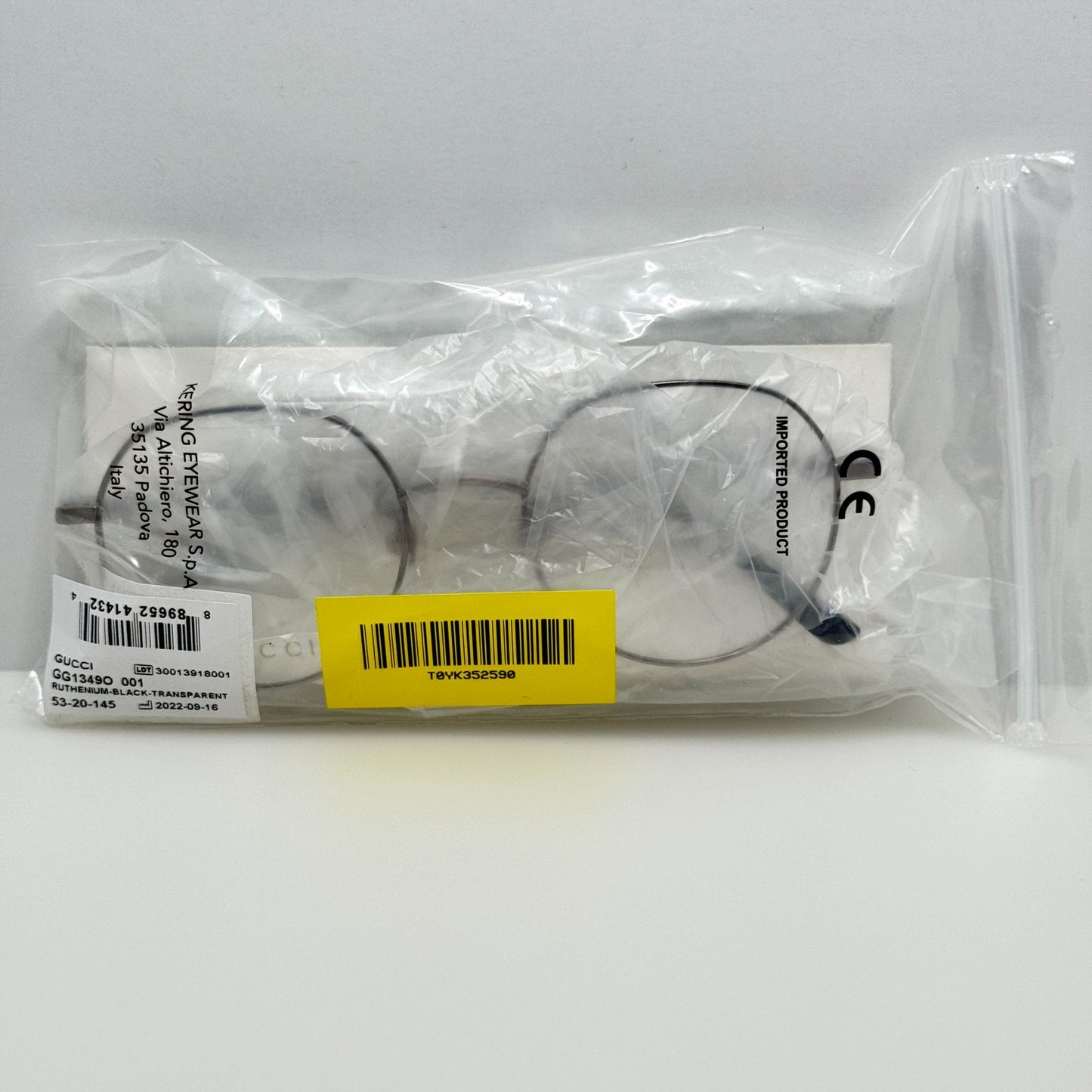 Gucci Eyeglasses Eye Glasses Frames GG1349O 001 53-20-155 Italy