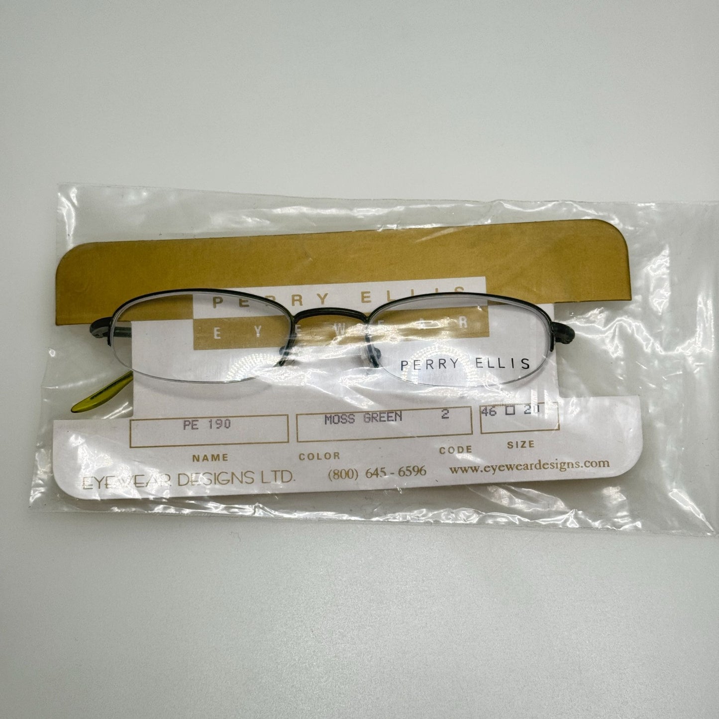 Perry Ellis PE 190-2 Green Eyeglasses Eye Glasses Frames 46-20-135