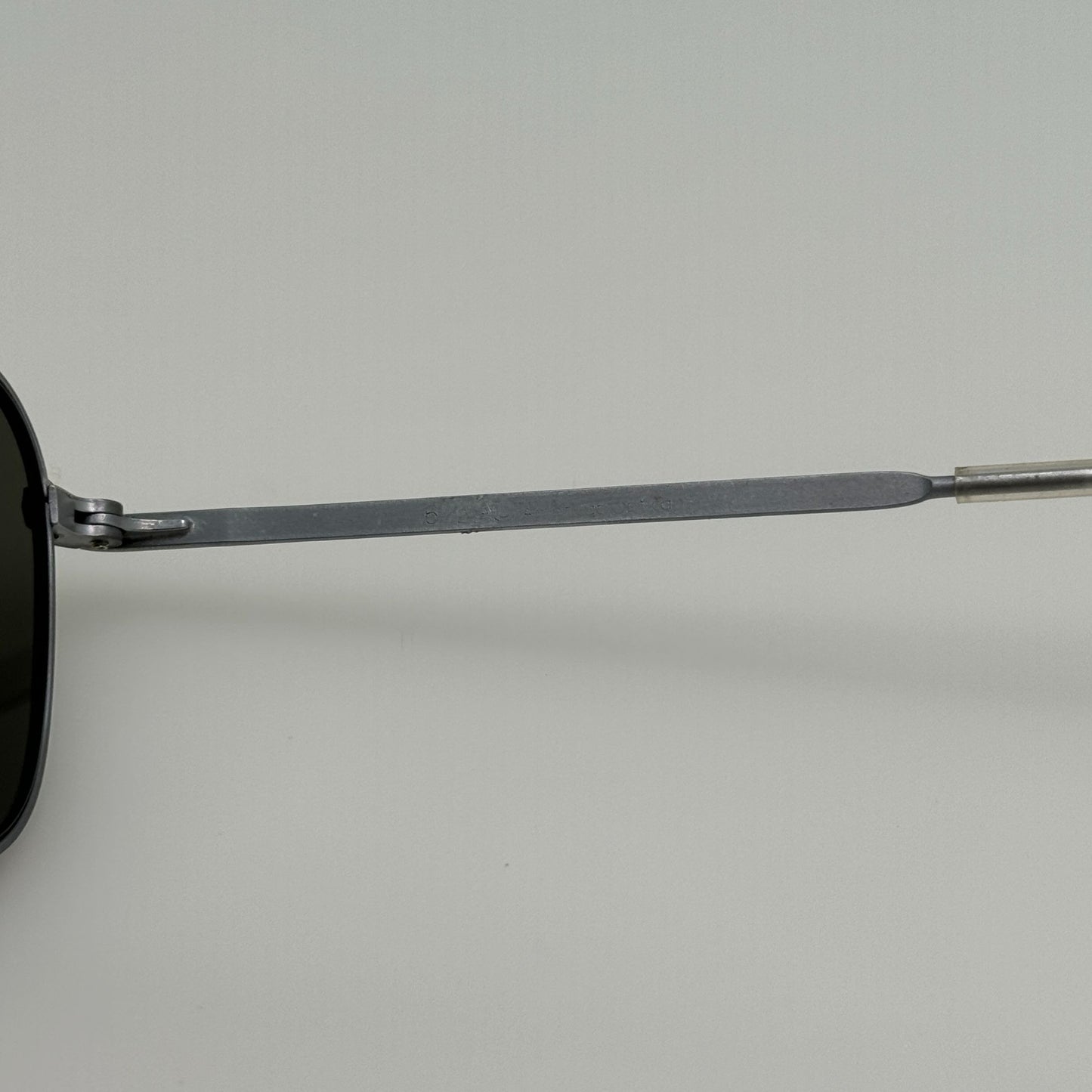American Optical Sunglasses AO 6 1/2 Square Aviator Silver W/ Case