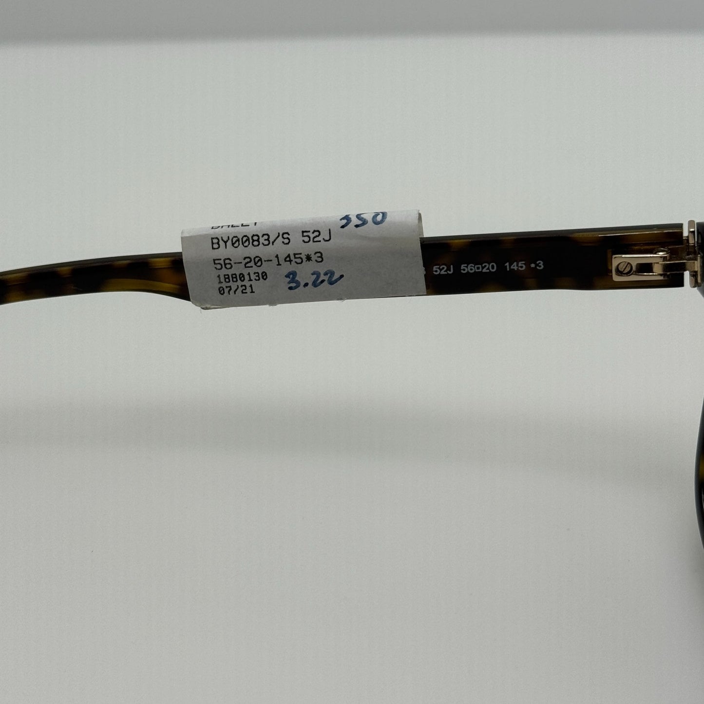 Bally Sunglasses BY0083/S 52J Tortoise Italy 56-20-145