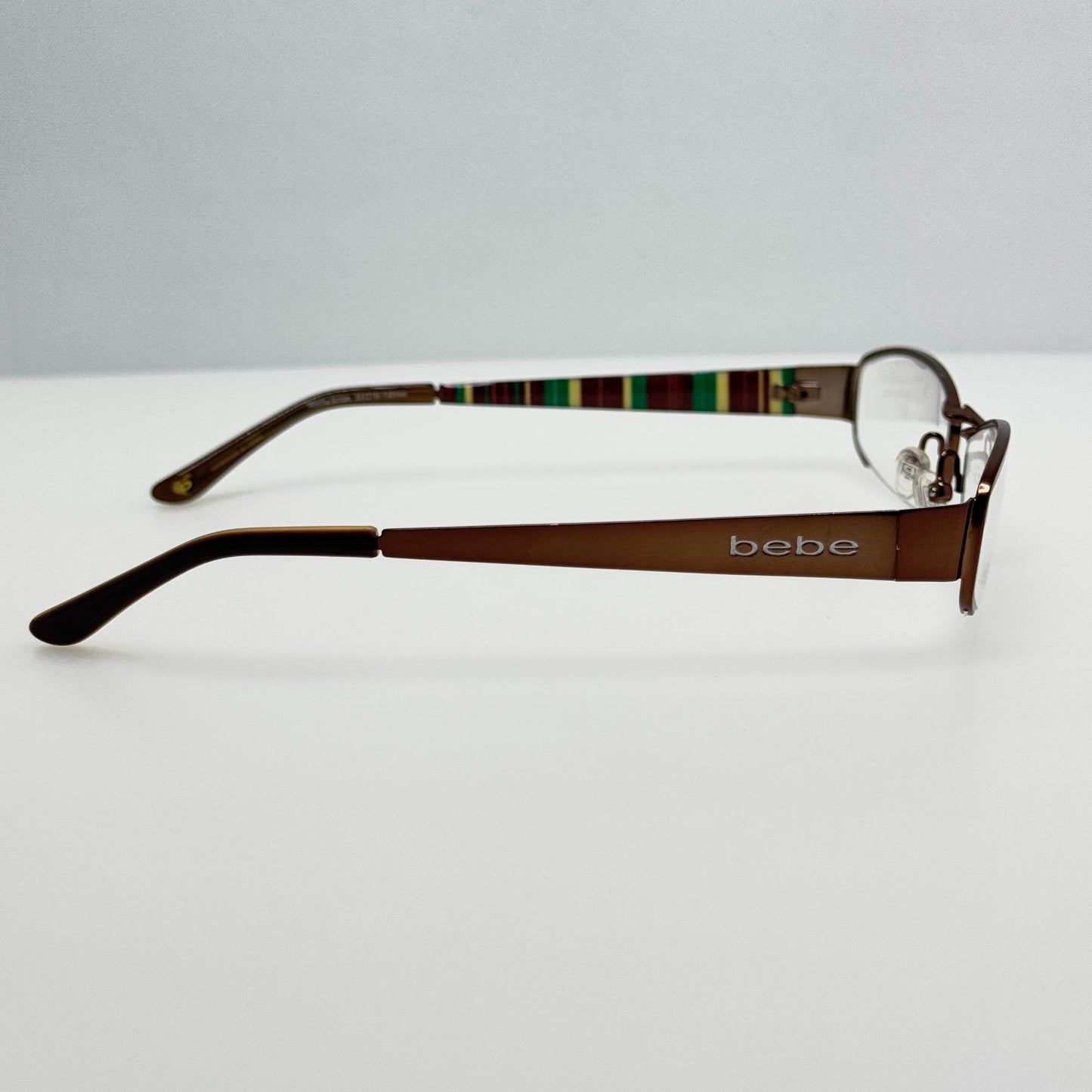 Bebe Eyeglasses Eye Glasses Frames BB Desire Mocha Stripe 53-18-130