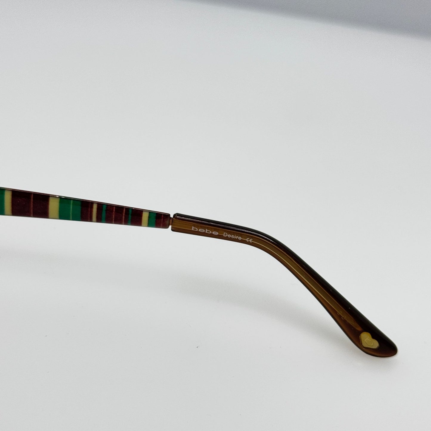 Bebe Eyeglasses Eye Glasses Frames BB Desire Mocha Stripe 53-18-130