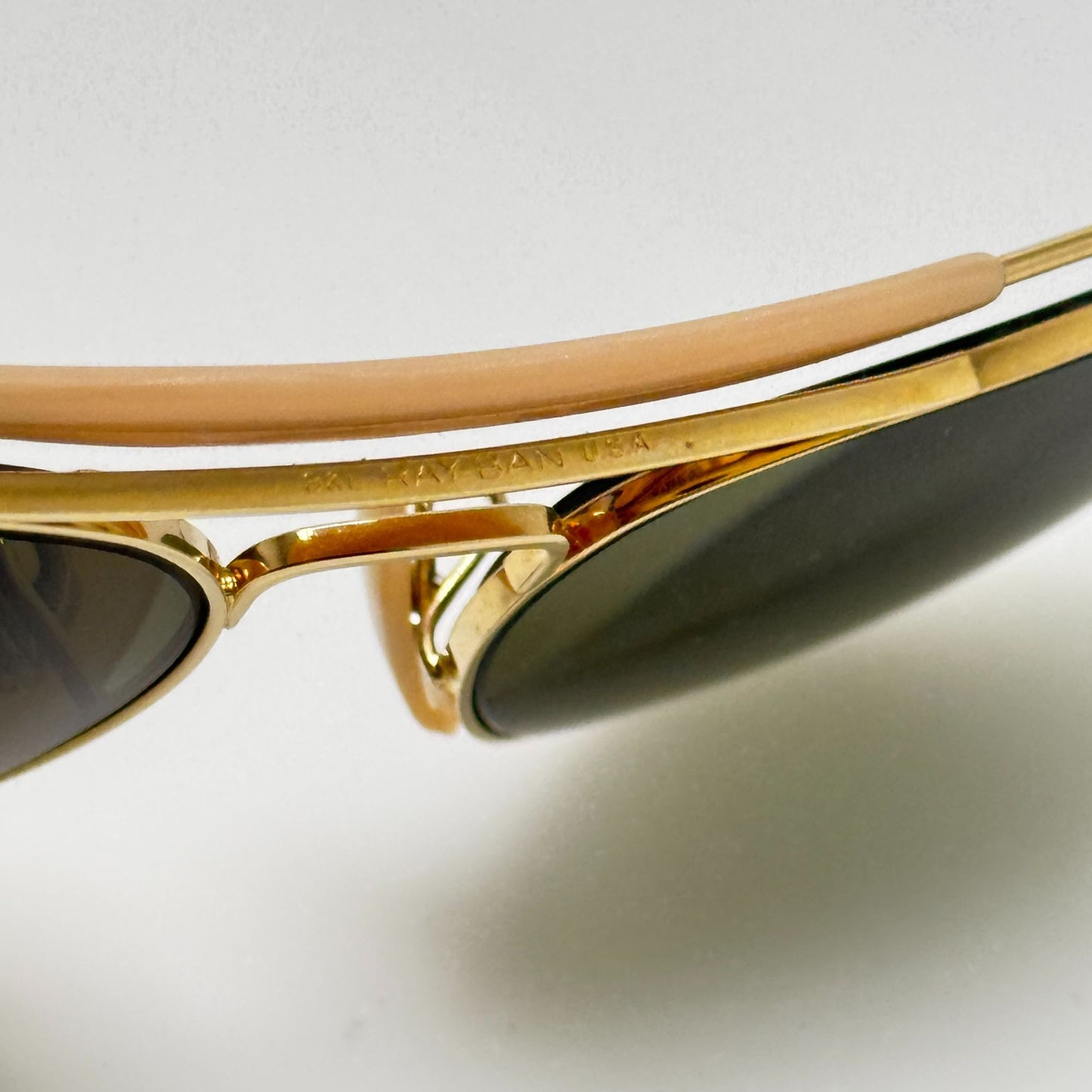 Ray Ban Bausch & Lomb Outdoorsman Eye Glasses Frames Aviator Gold 62-14