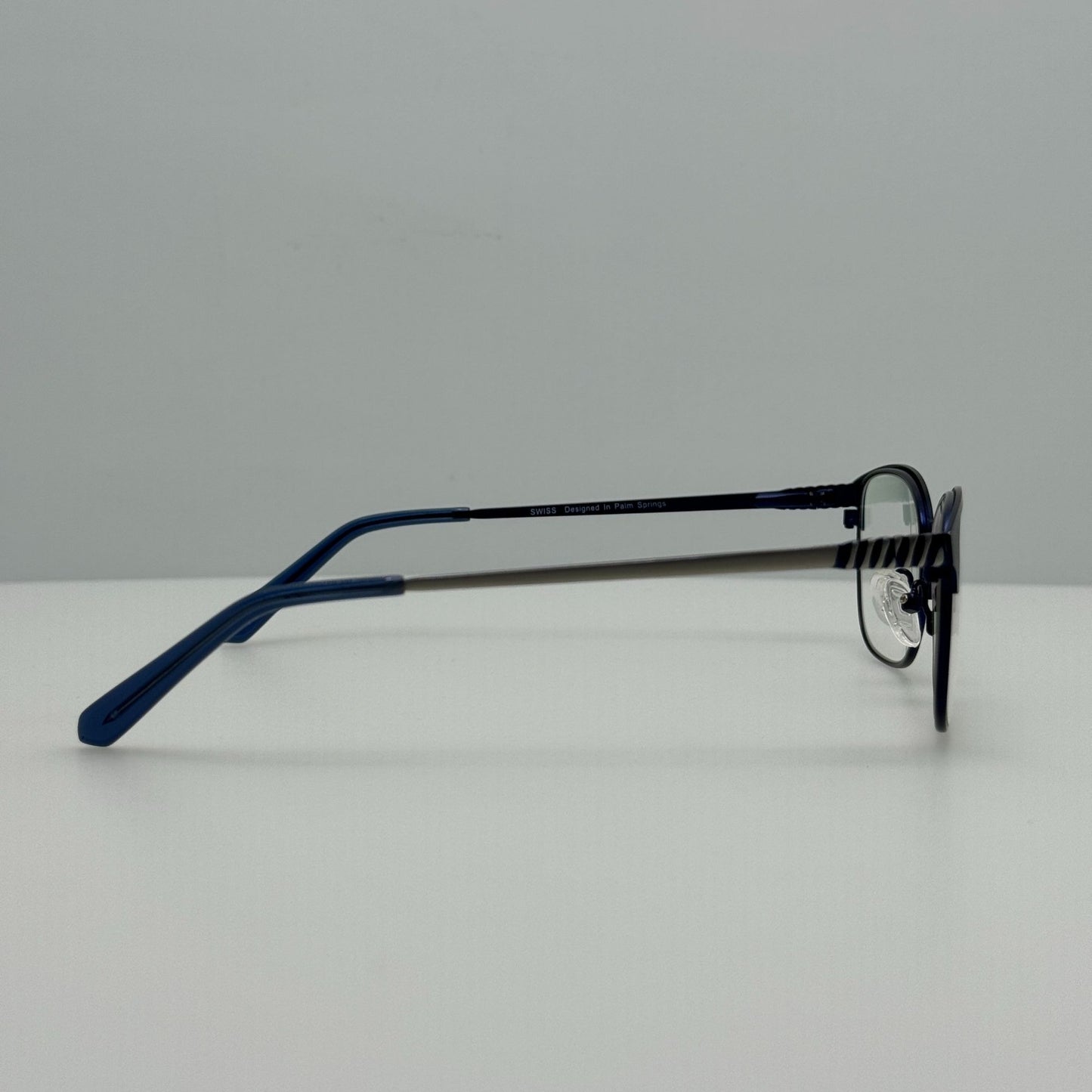 Swiss Eyeglasses Eye Glasses Frames SWW-16-10 Palm Springs Blue 52-16-135