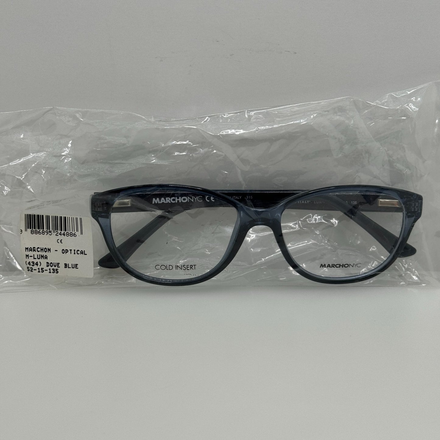 Marchon Eyeglasses Eye Glasses Frames NYC Luna 434 Dove Blue 52-15-135