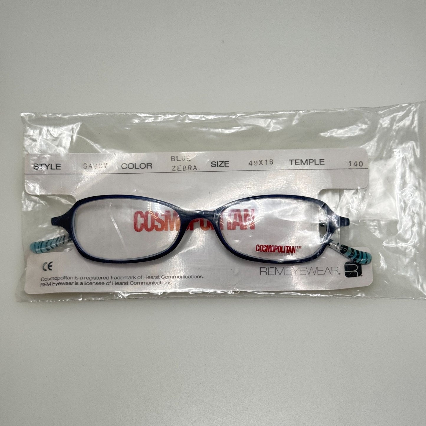 Cosmopolitan Saucy Blue Zebra Eyeglasses Eye Glasses Frames 49-16-140